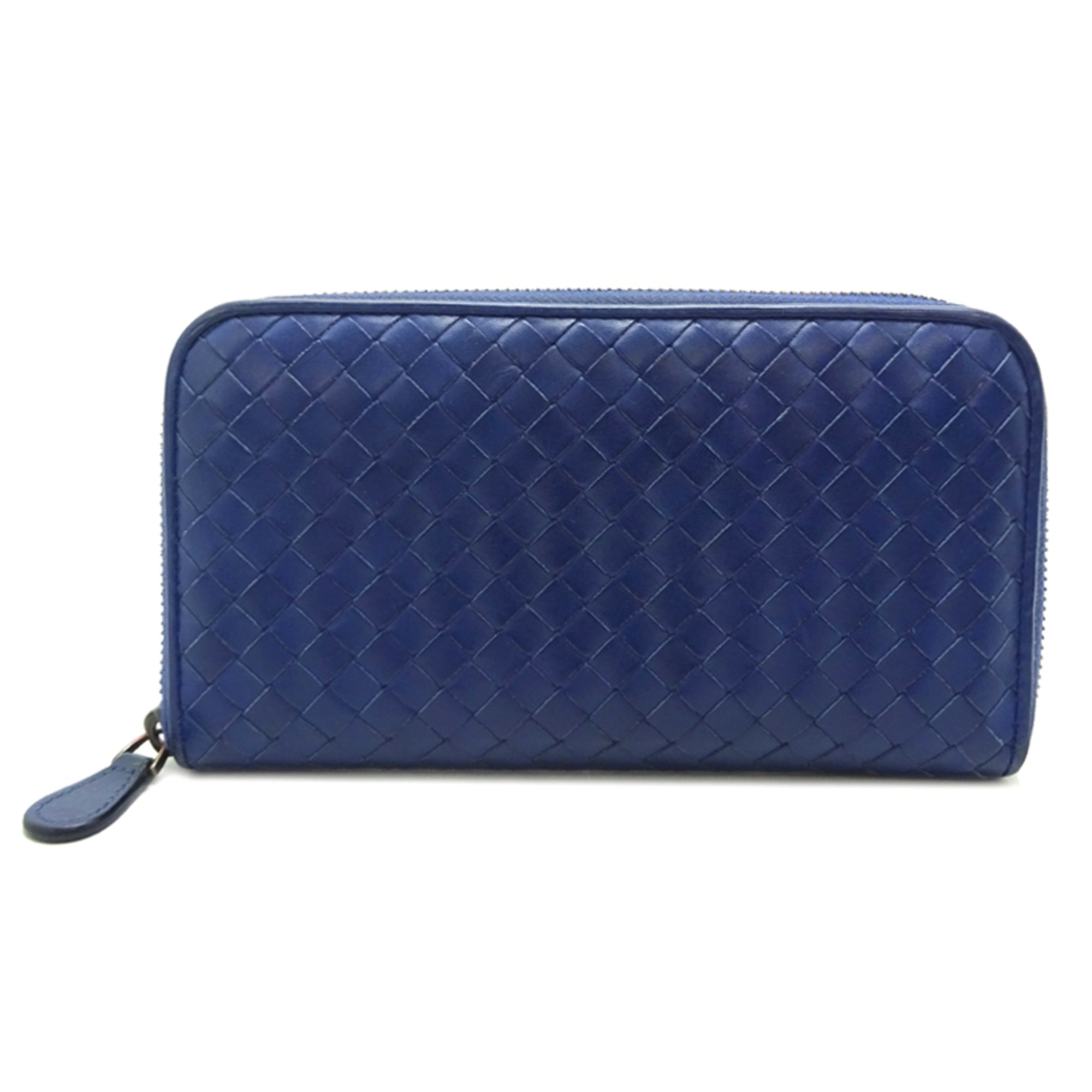 Bottega Veneta Blue Leather Coin Purse/Coin Case (Pre-Owned)