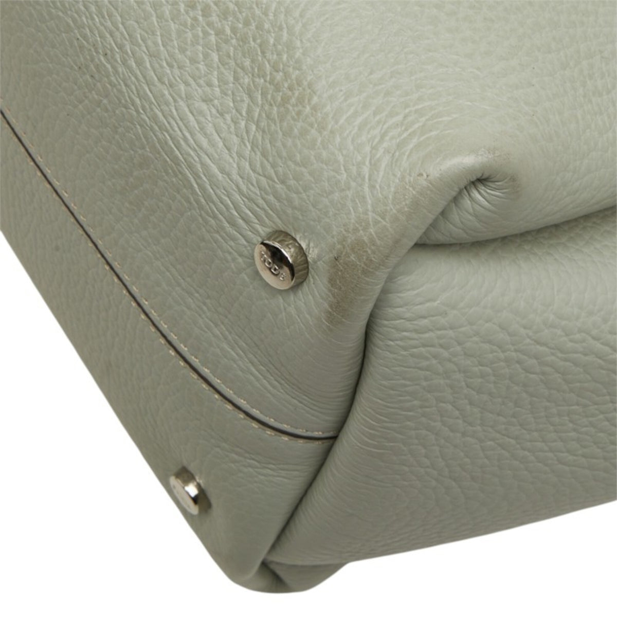 Tod's Light Green Leather Handbag Shoulder Bag (Pre-Owned)