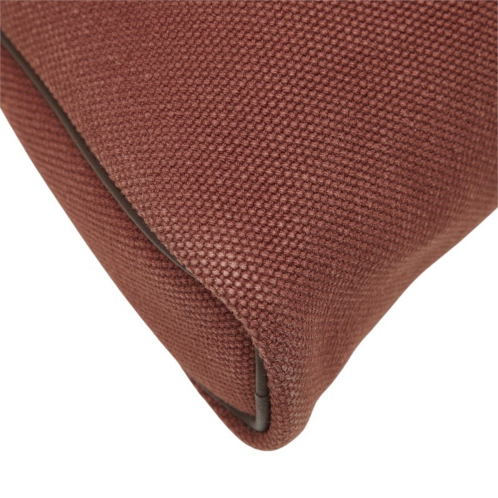 Hermes Brown Red Color Wine Toile H Leather Handbag Tote Bag (Pre-Owned)