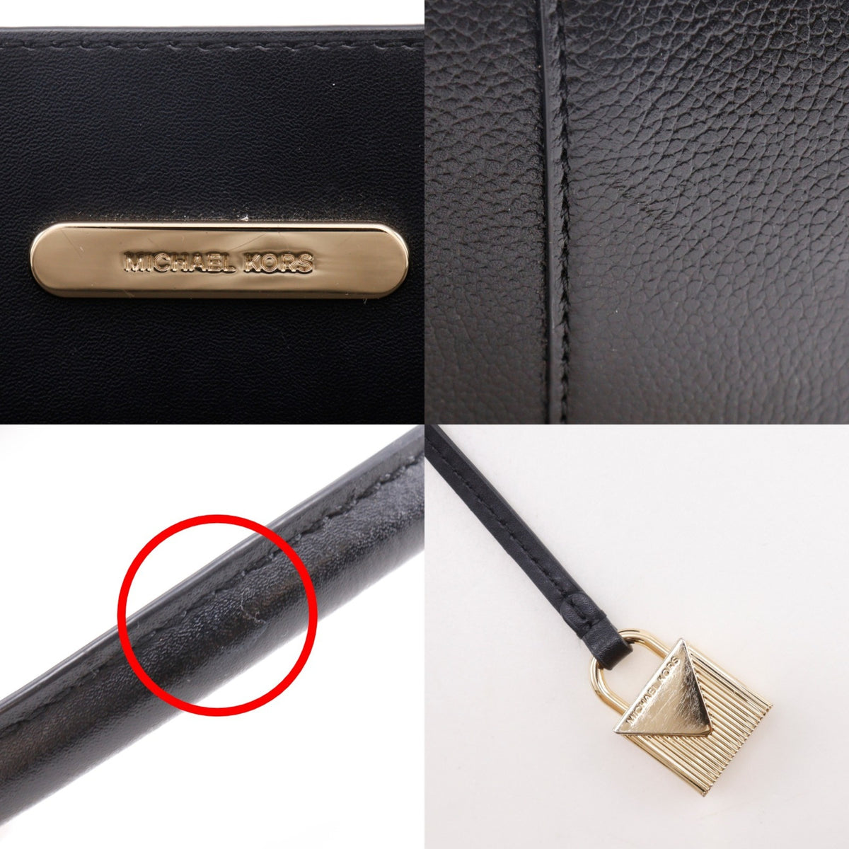 Michael Kors Black Leather Tote Bag (Pre-Owned)