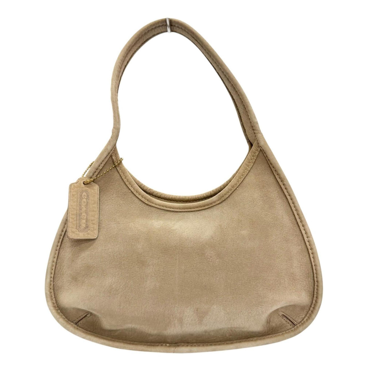 Coach Beige Leather Handbag Shoulder Bag (Pre-Owned)