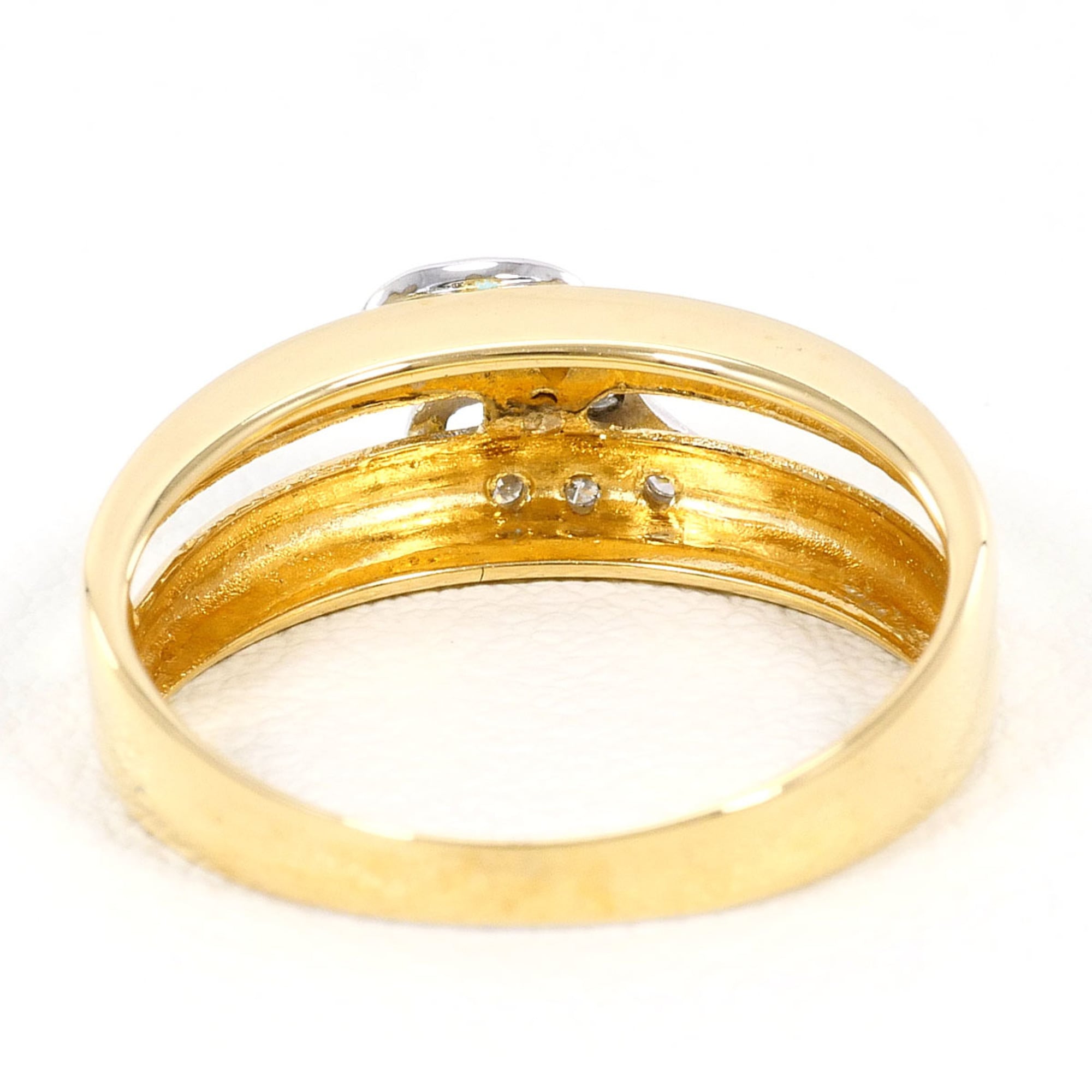 Unbranded White Gold Yellow Gold Yellow Gold (18K) White Gold (18K) Band Ring (Pre-Owned)