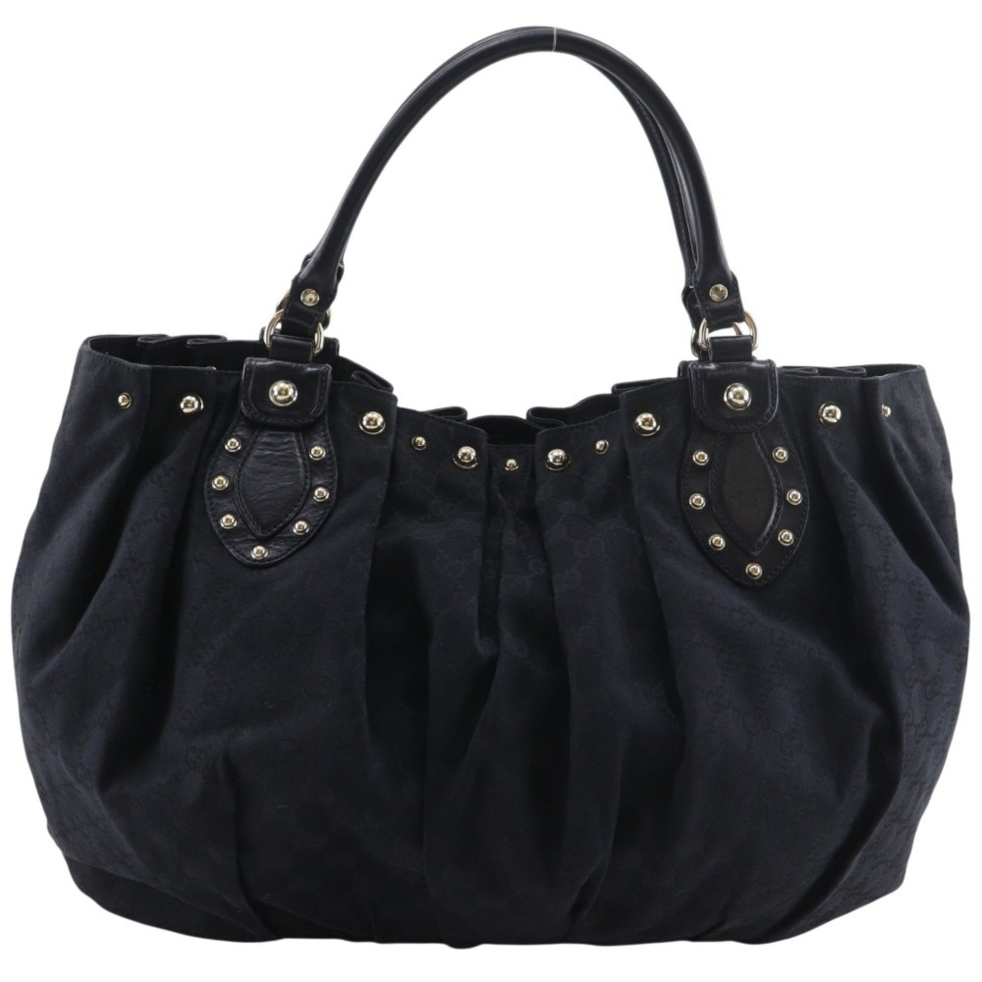 Gucci Gg Canvas Black Gg Canvas Tote Bag (Pre-Owned)
