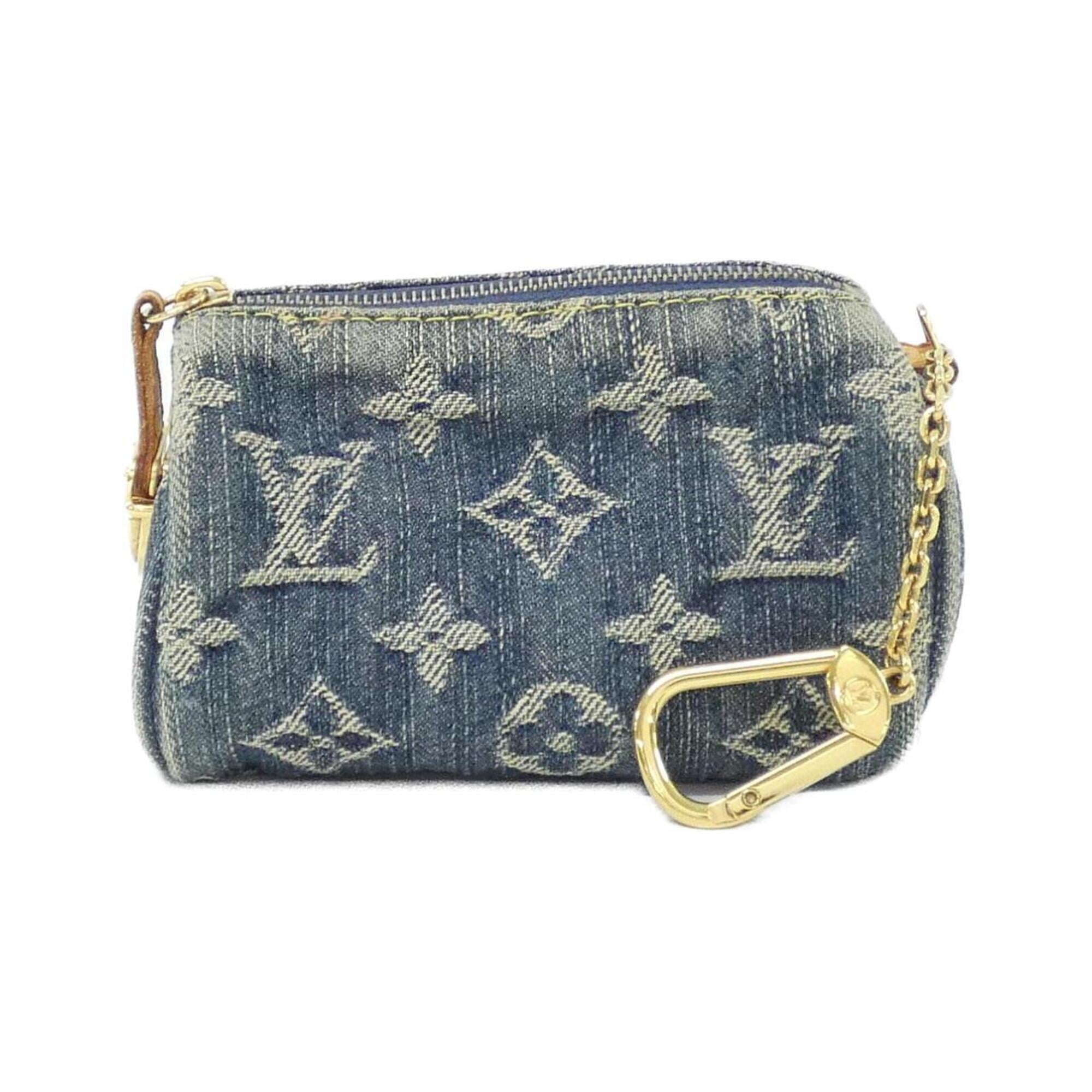 Louis Vuitton Blue Denim Handbag Pochette Pouch (Pre-Owned)