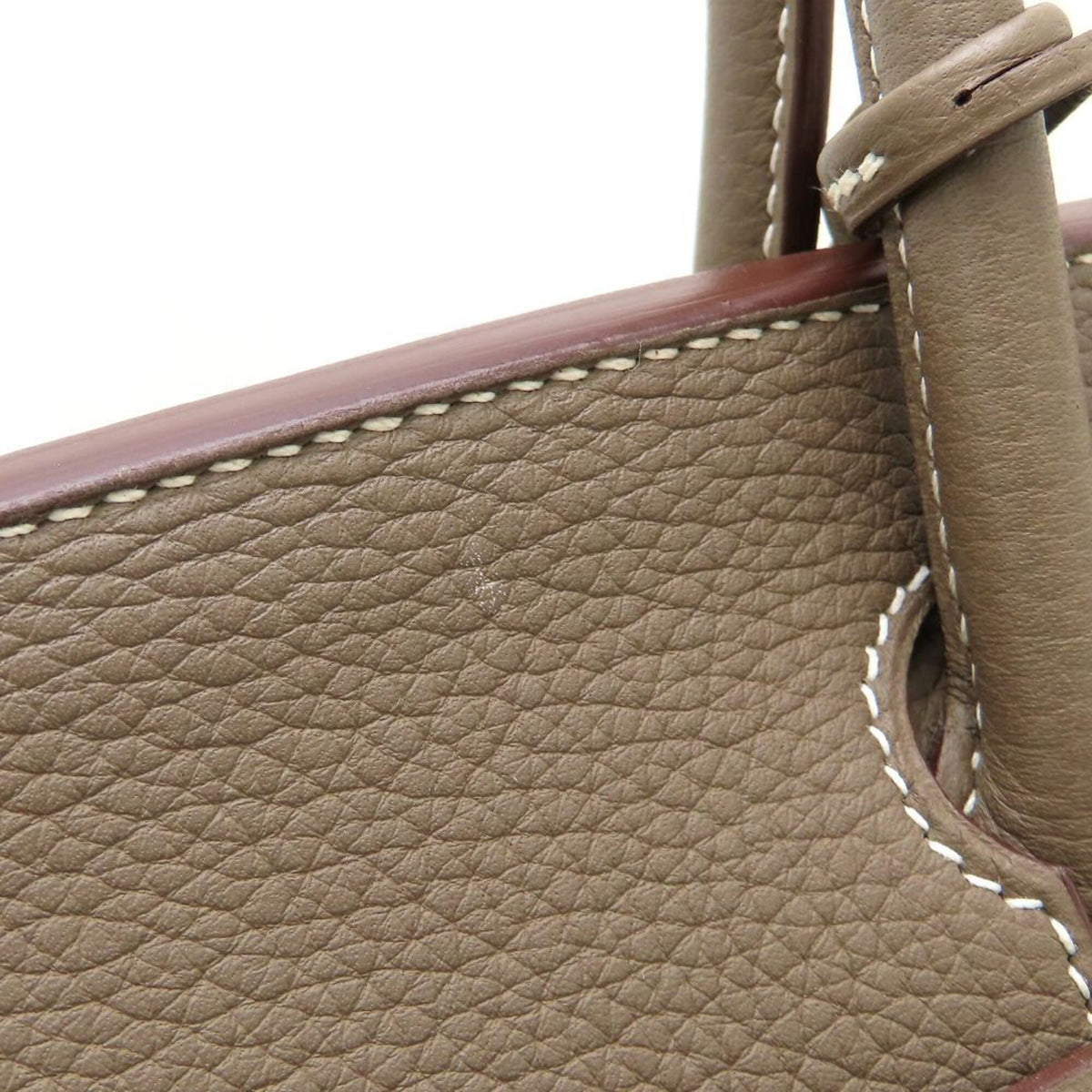 Hermes Birkin Etoupe Gray Togo Leather Handbag (Pre-Owned)
