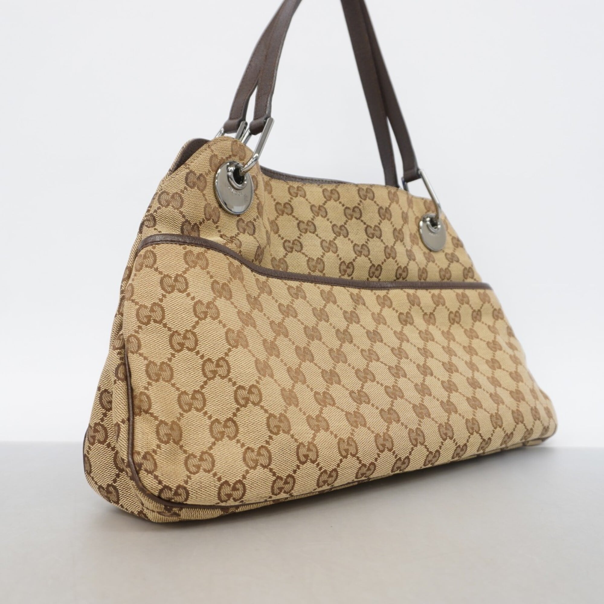 Gucci Brown Canvas Shoulder Bag (Pre-Owned)