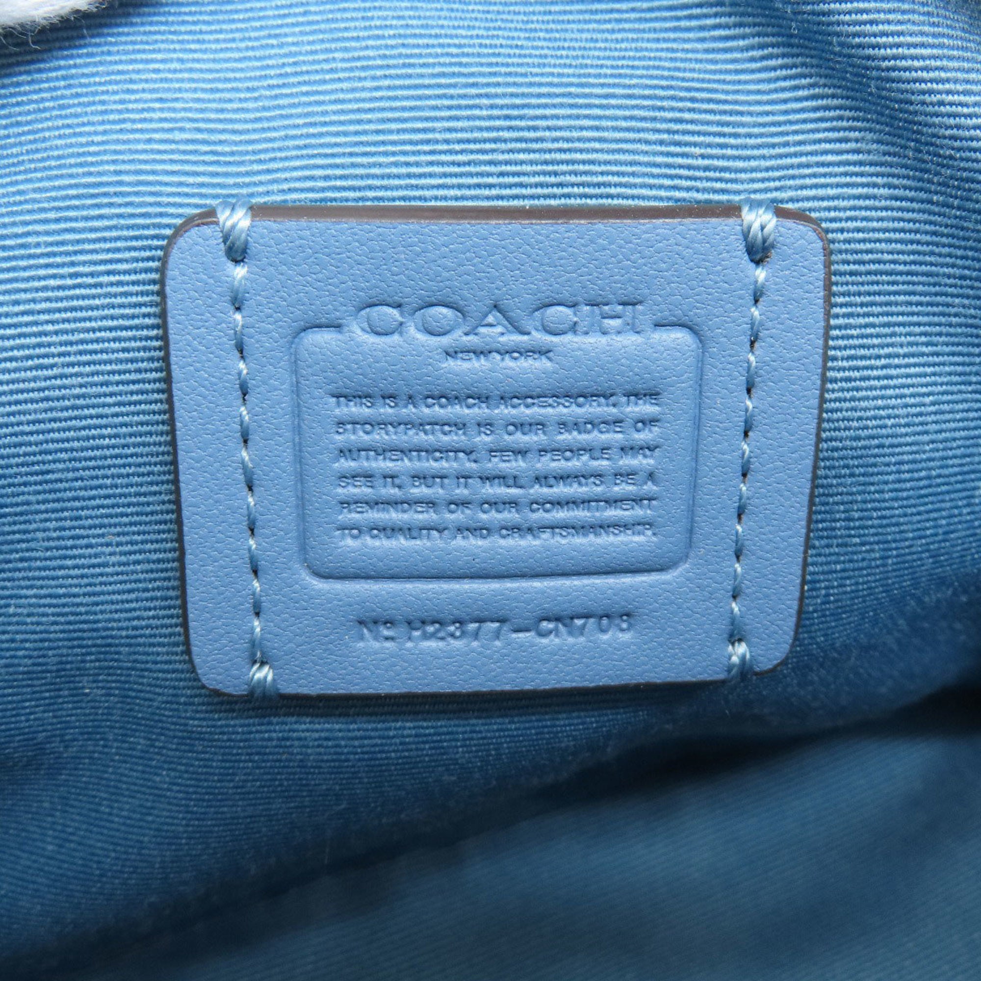 Coach Blue Gray Pvc Shoulder Bag (Pre-Owned)