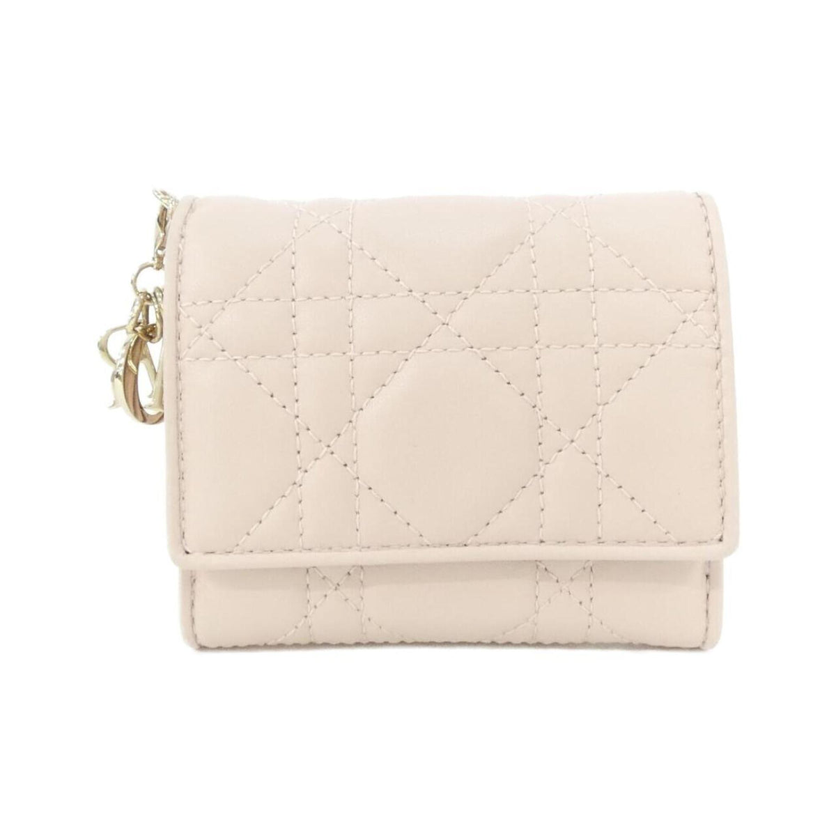 Christian Dior Pink Leather Wallet (Tri-Fold) (Pre-Owned)