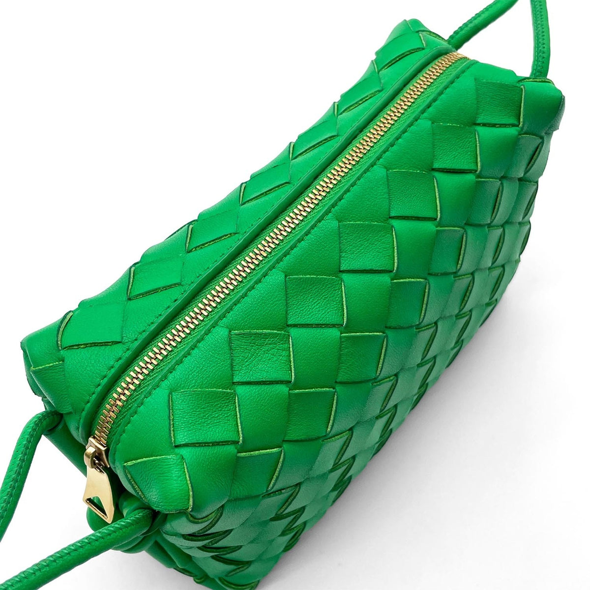 Bottega Veneta Green Leather Shoulder Bag (Pre-Owned)