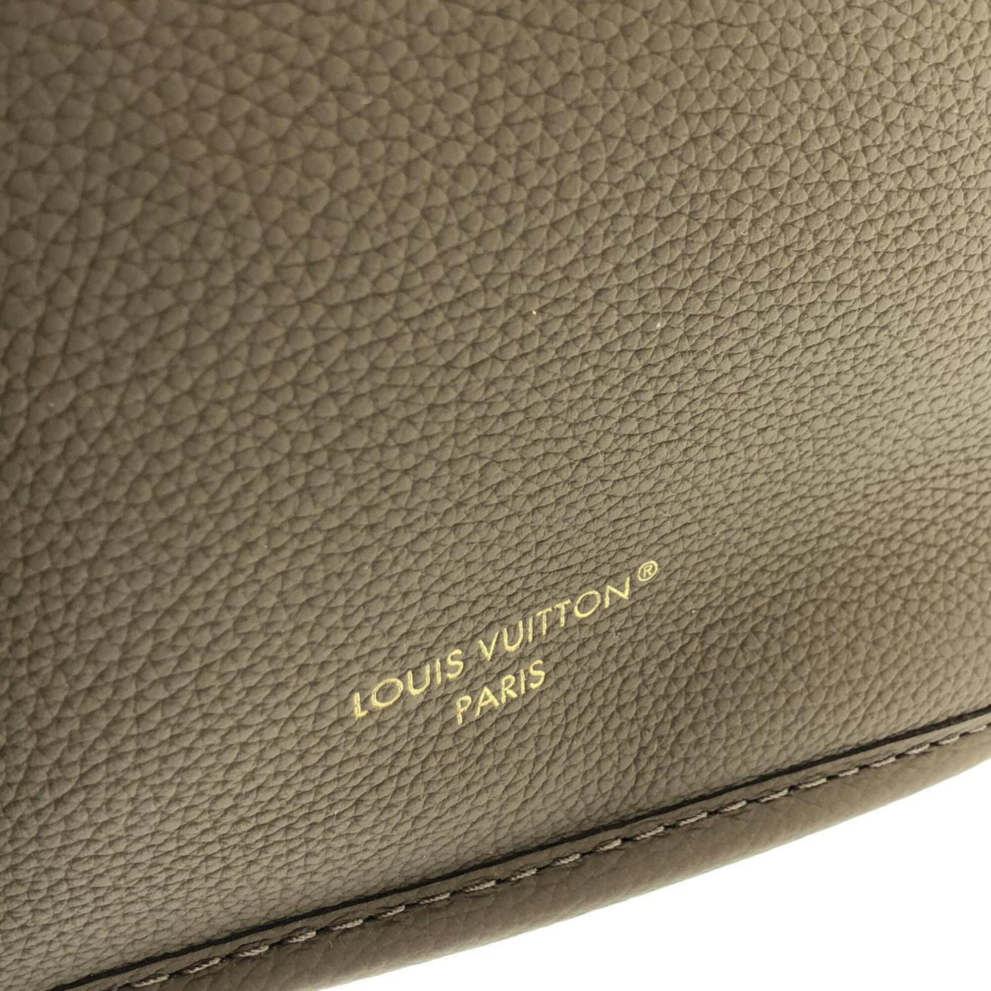 Louis Vuitton Marron Coated Canvas Leather Handbag Pouch (Pre-Owned)