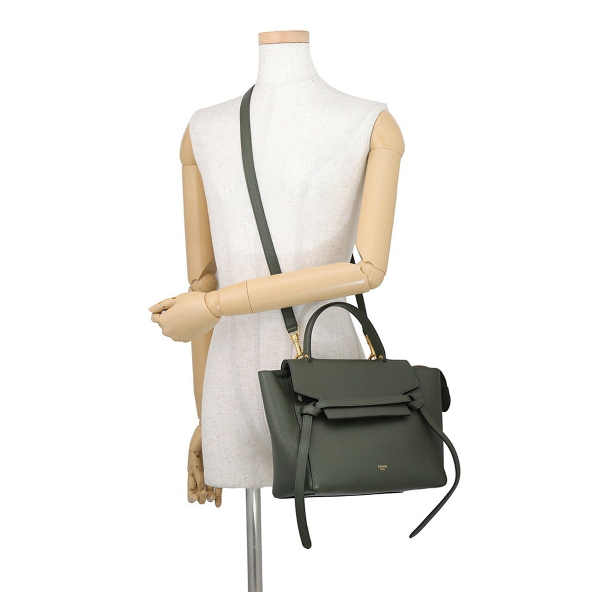 Celine Green Leather Handbag (Pre-Owned)