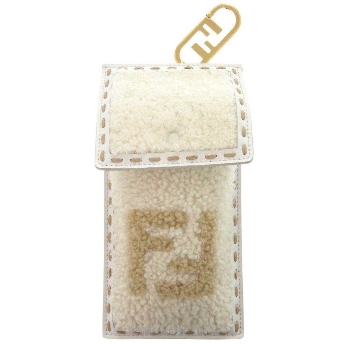 Fendi White Leather Leather Pouch (Pre-Owned)
