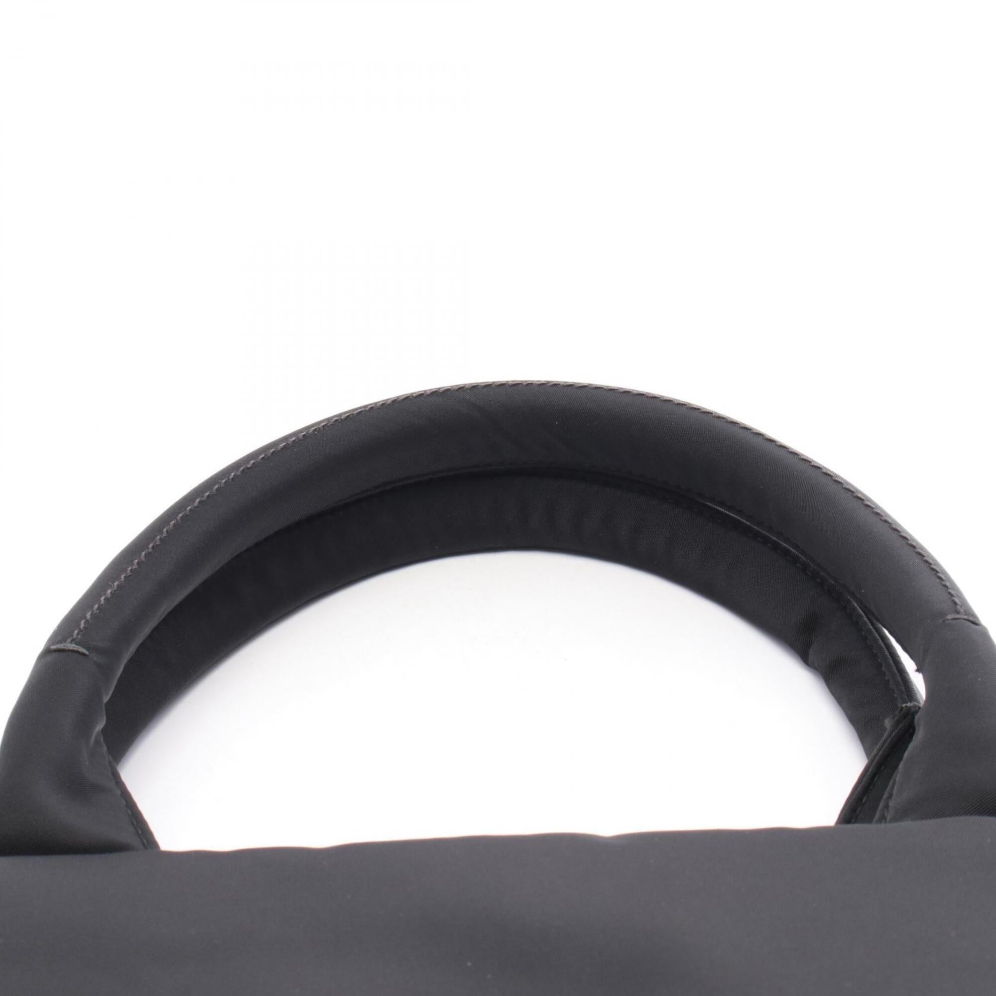Prada Black Khaki Multi-Color Nylon Handbag Tote Bag (Pre-Owned)