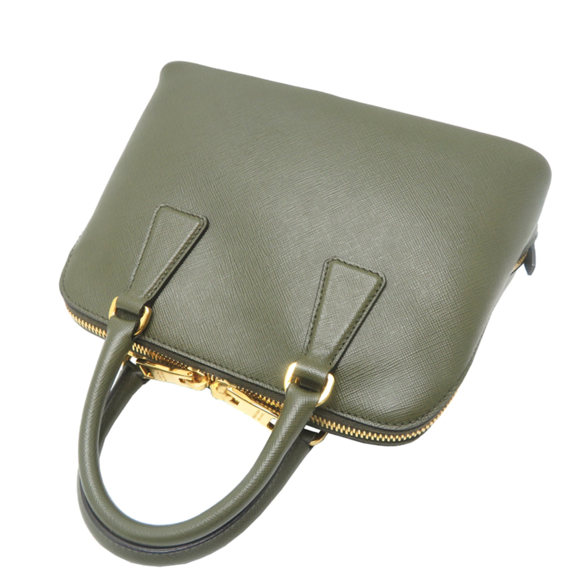 Prada Green Leather Handbag (Pre-Owned)
