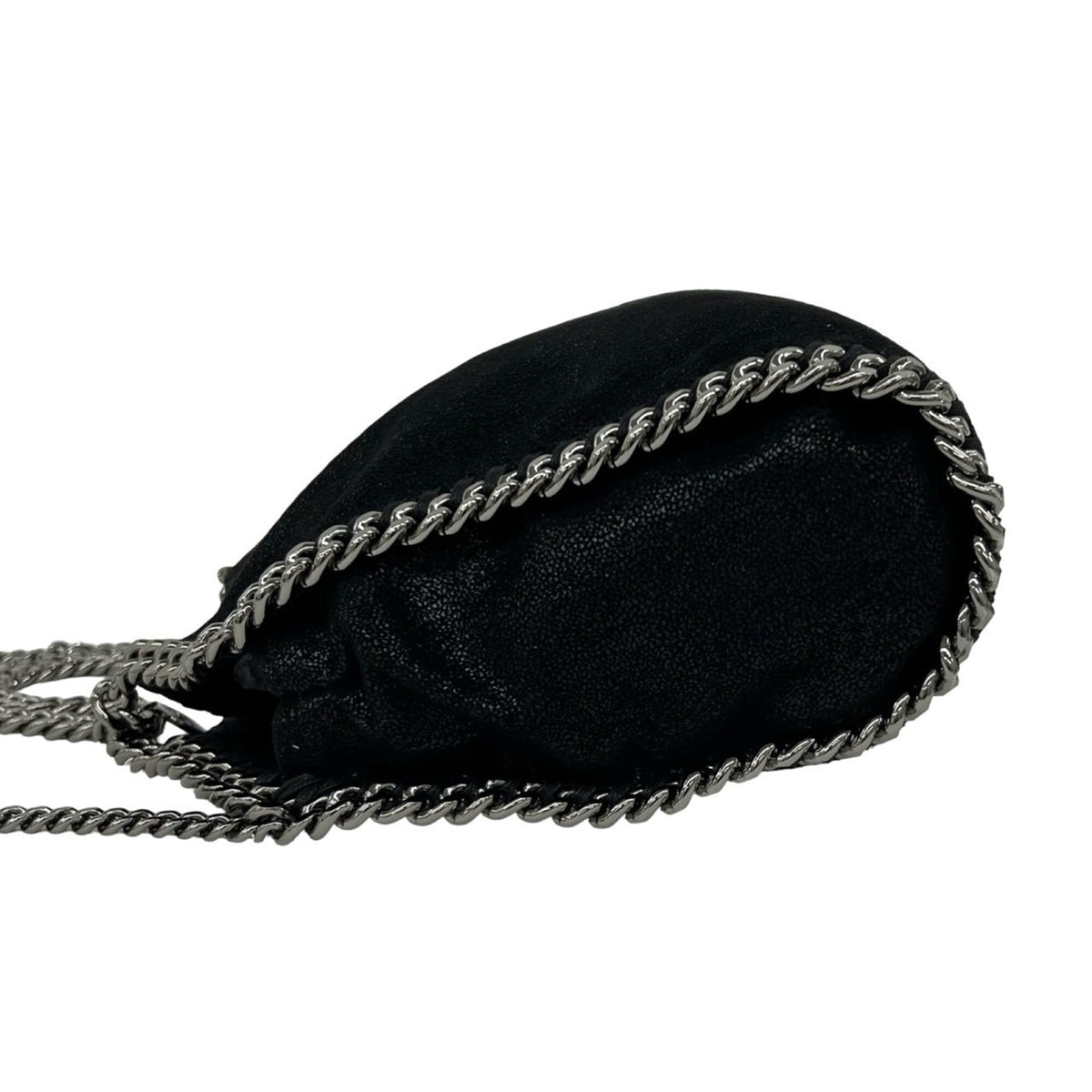 Stella Mccartney Black Leather Handbag Shoulder Bag (Pre-Owned)