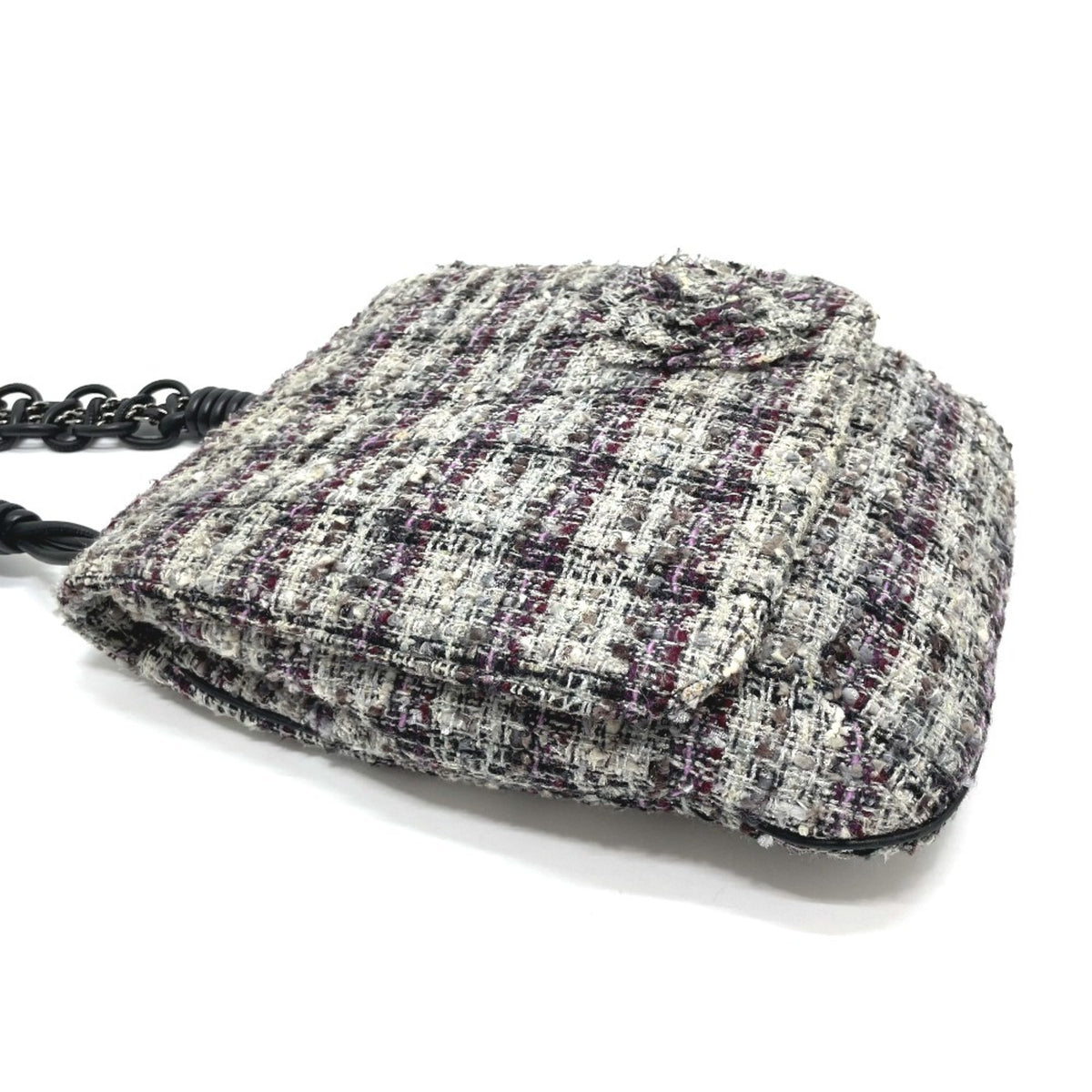 Chanel Gray Tweed Shoulder Bag (Pre-Owned)