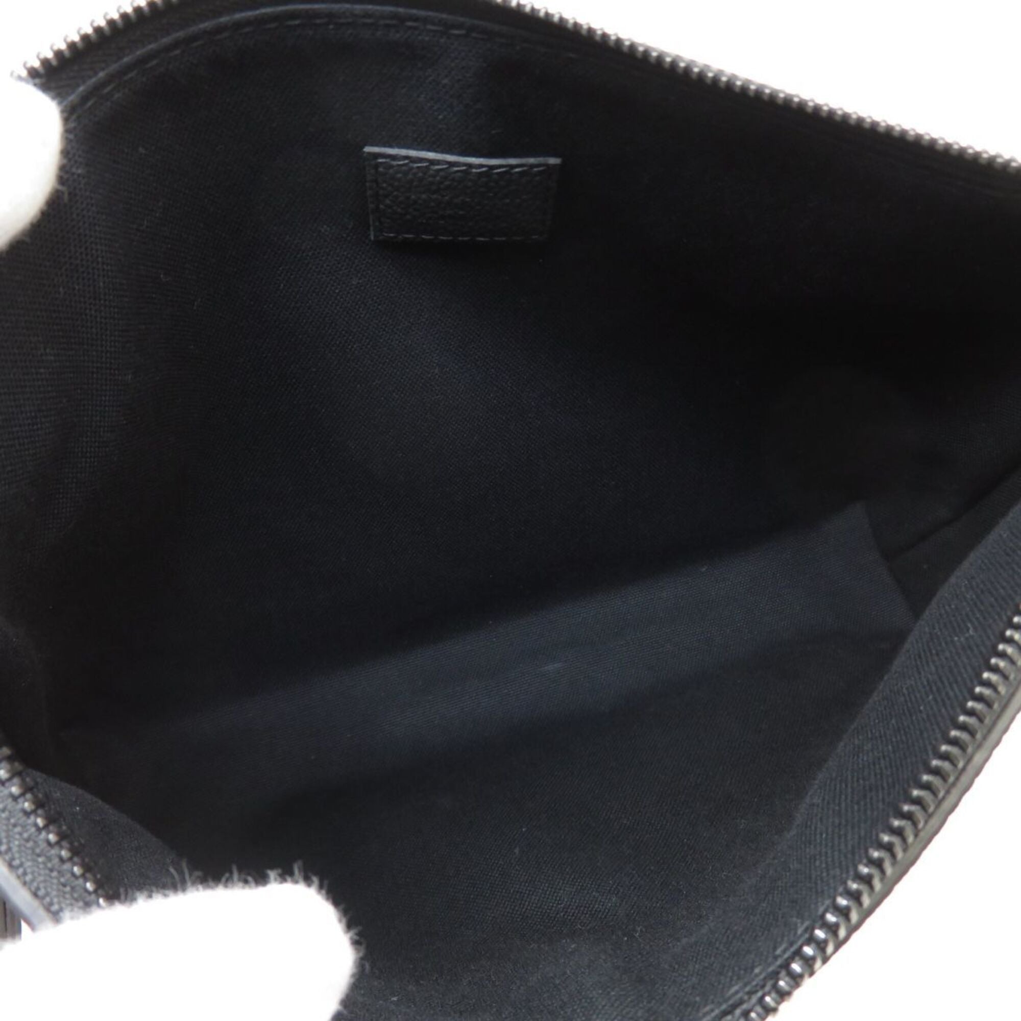 Louis Vuitton Black Leather Clutch Bag Pouch (Pre-Owned)