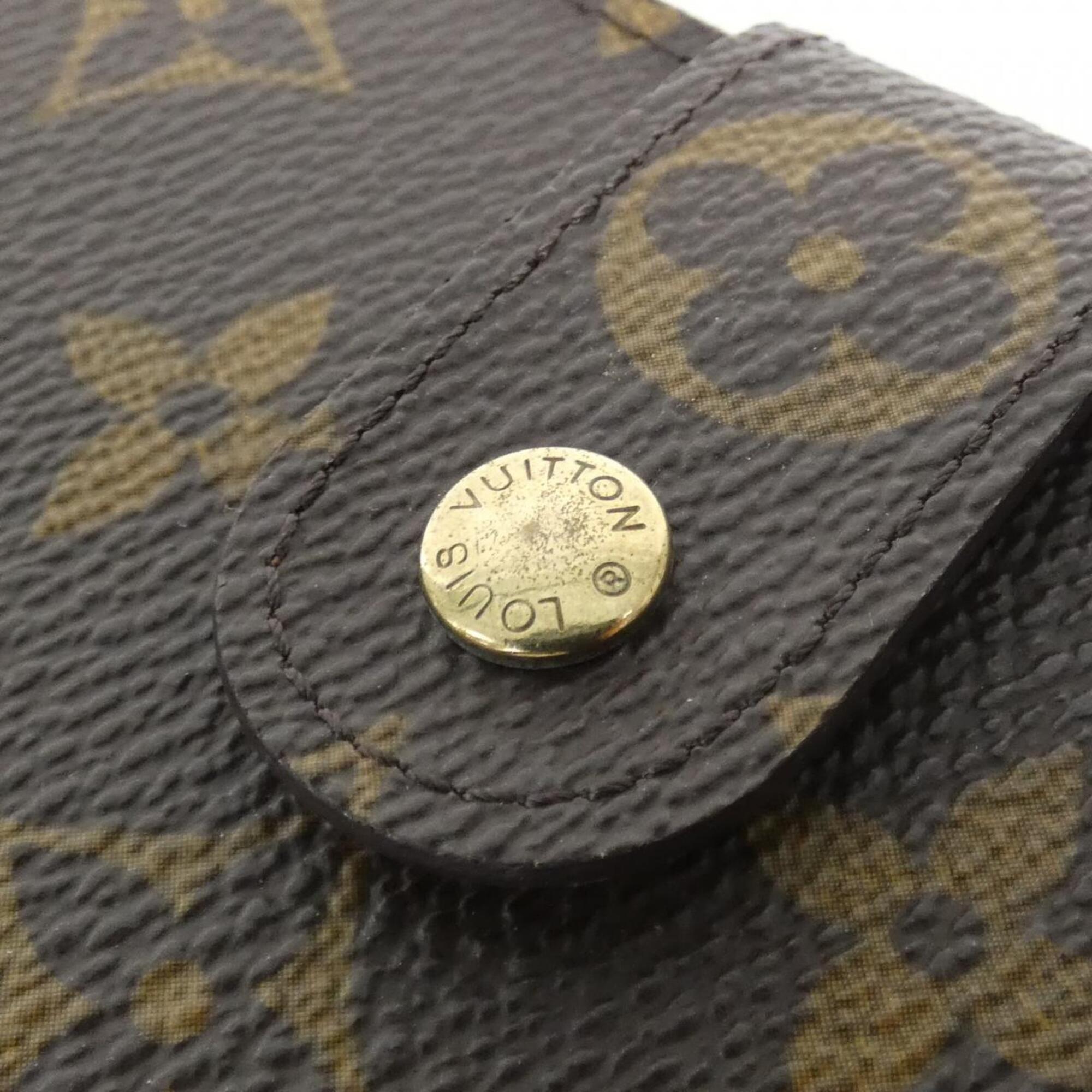Louis Vuitton Marron Coated Canvas Wallet (Bi-Fold) (Pre-Owned)