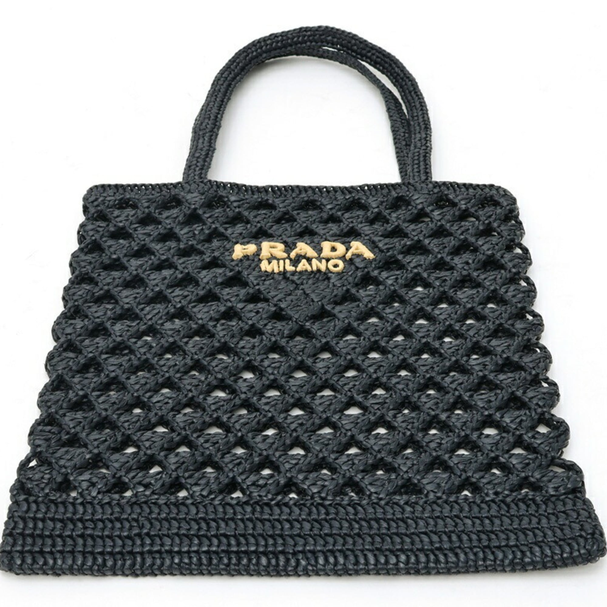 Prada Black Raffia Tote Bag (Pre-Owned)