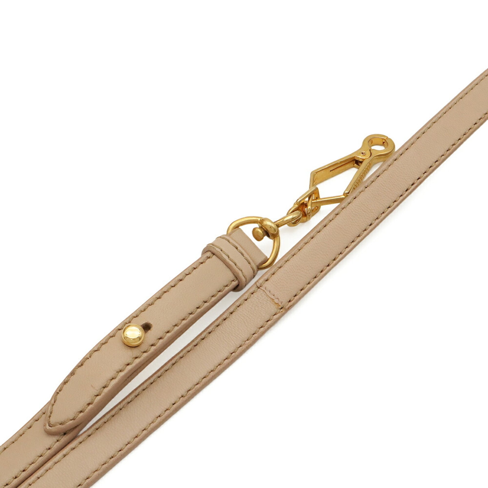 Miu Miu Matelasse Pink Beige Leather Handbag Shoulder Bag (Pre-Owned)
