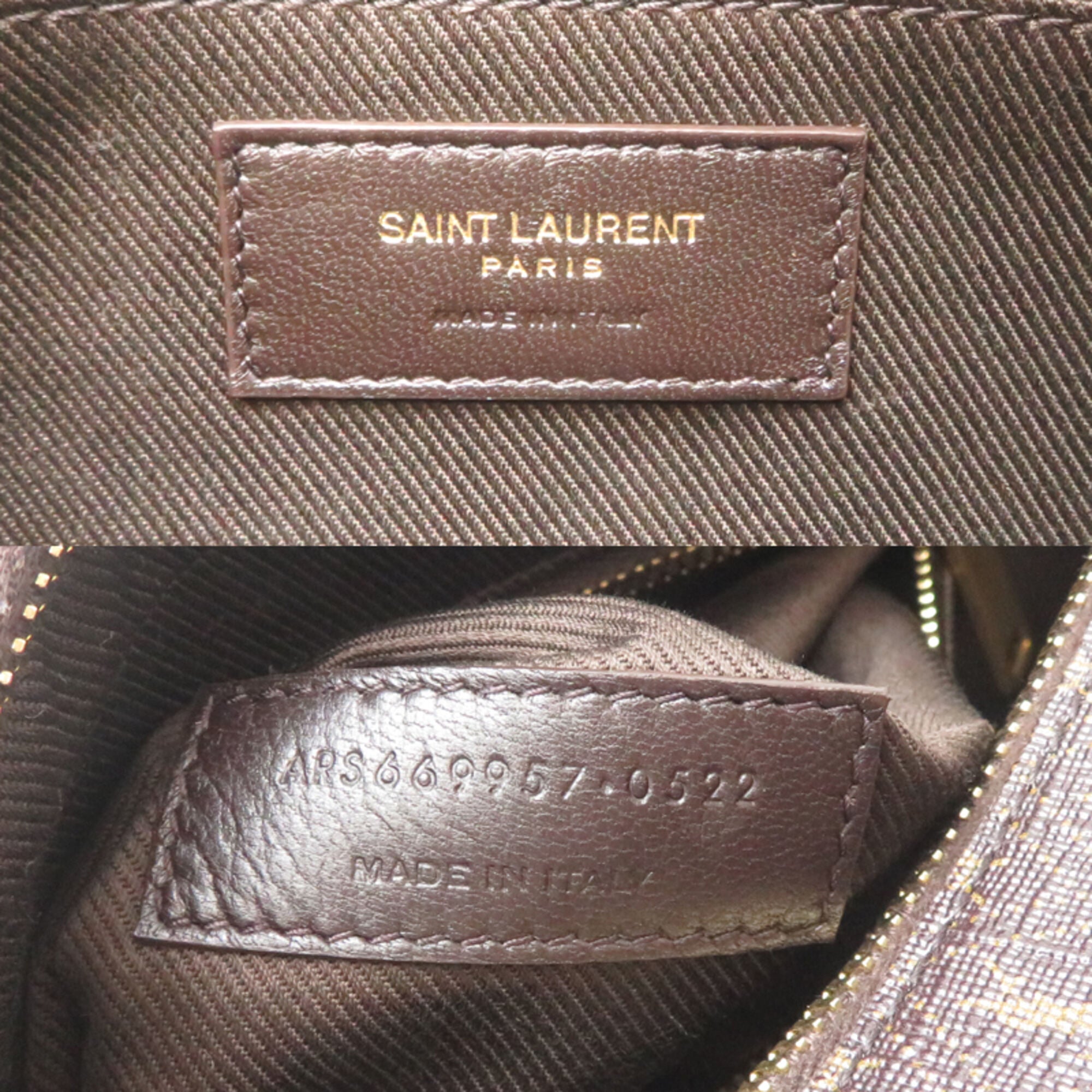 Saint Laurent Brown Pvc Leather Shoulder Bag (Pre-Owned)