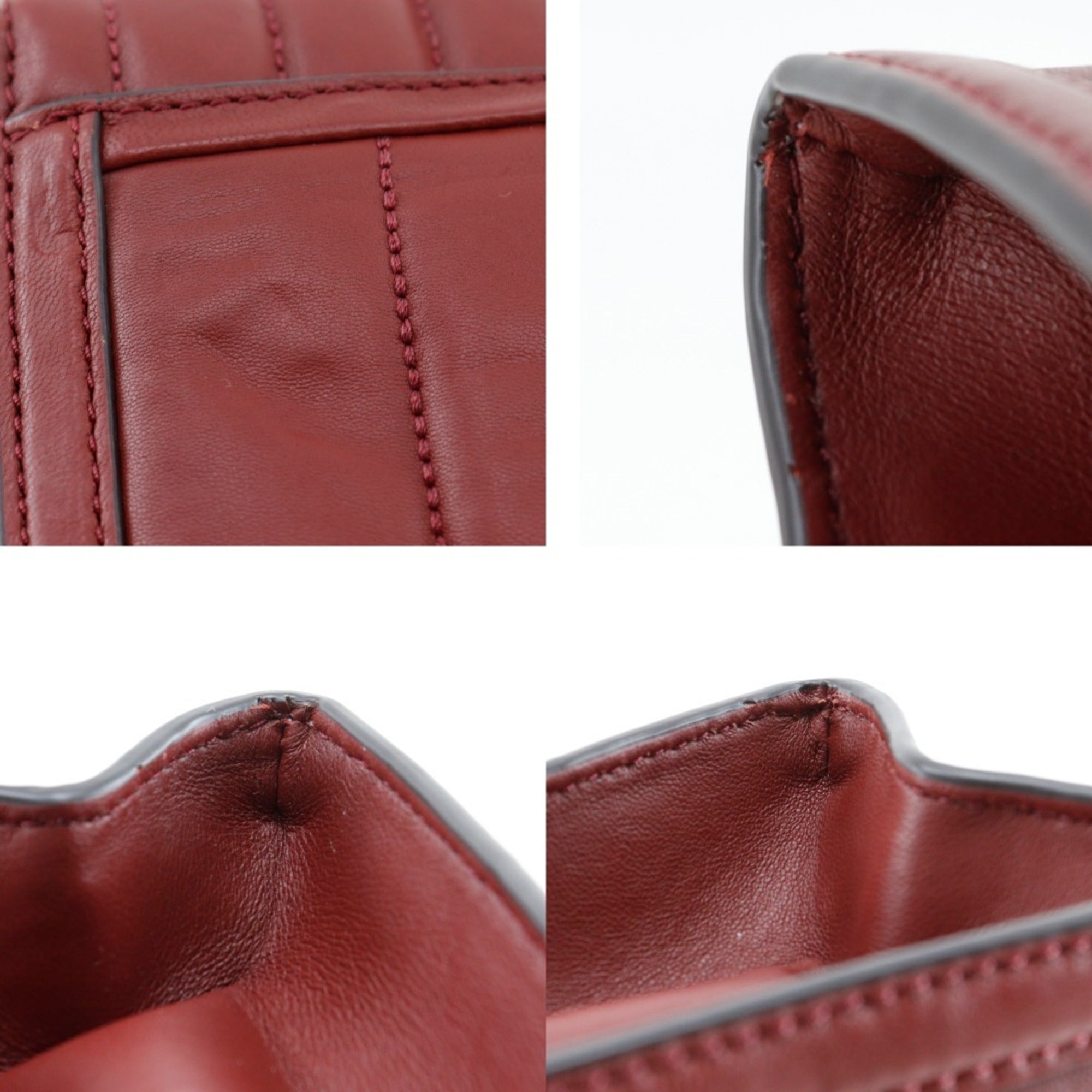 Michael Kors Red Color Leather Shoulder Bag (Pre-Owned)