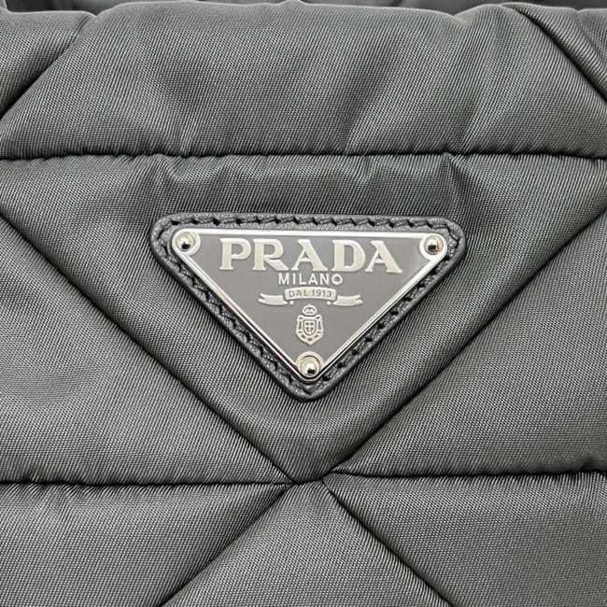 Prada Gray Nylon Tote Bag (Pre-Owned)