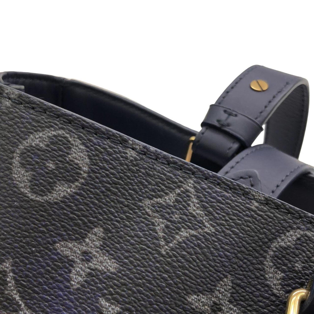 Louis Vuitton Ancre Blue Coated Canvas Handbag (Pre-Owned)