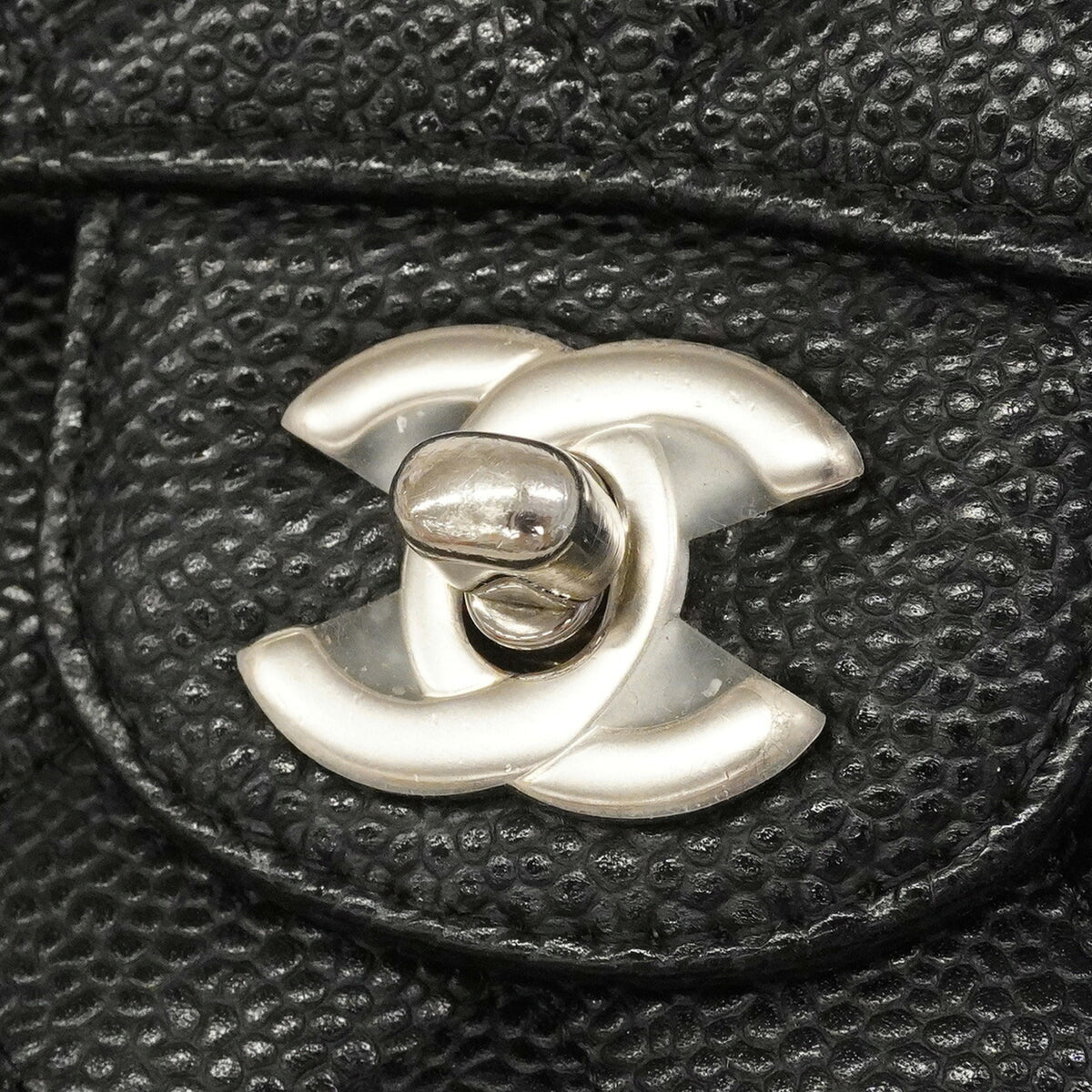 Chanel Black Grained Calfskin Shoulder Bag (Pre-Owned)