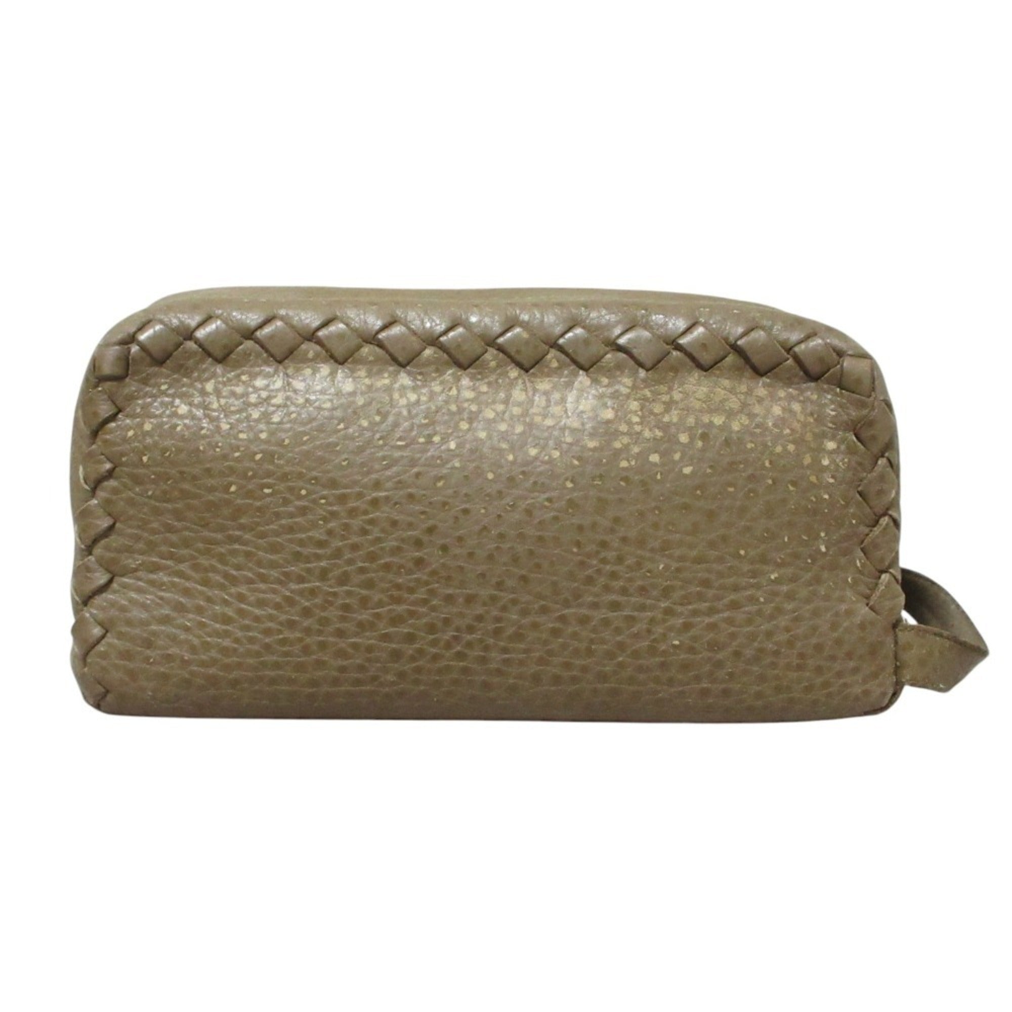 Bottega Veneta Brown Leather Clutch Bag (Pre-Owned)