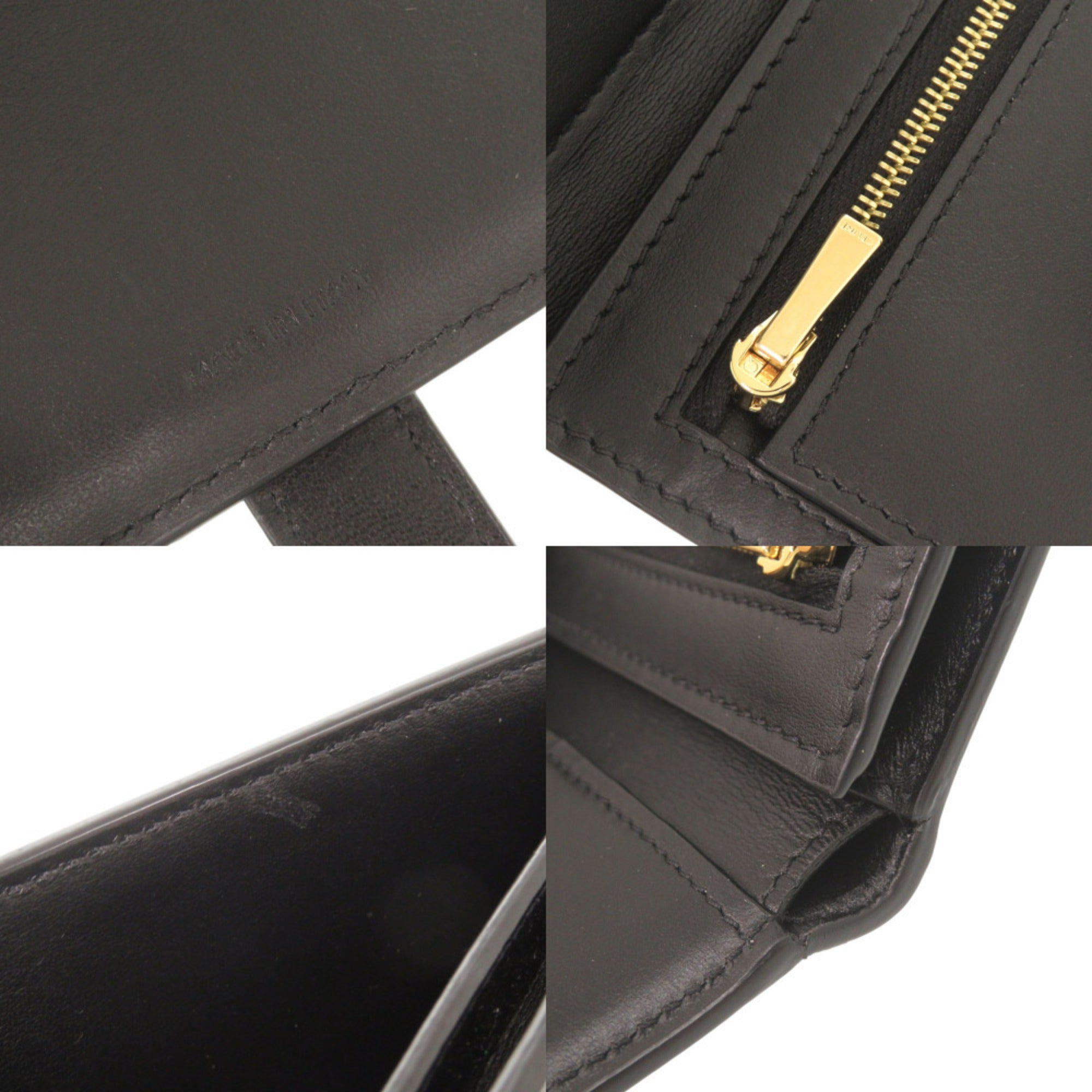 Celine Black Leather Wallet (Bi-Fold) (Pre-Owned)