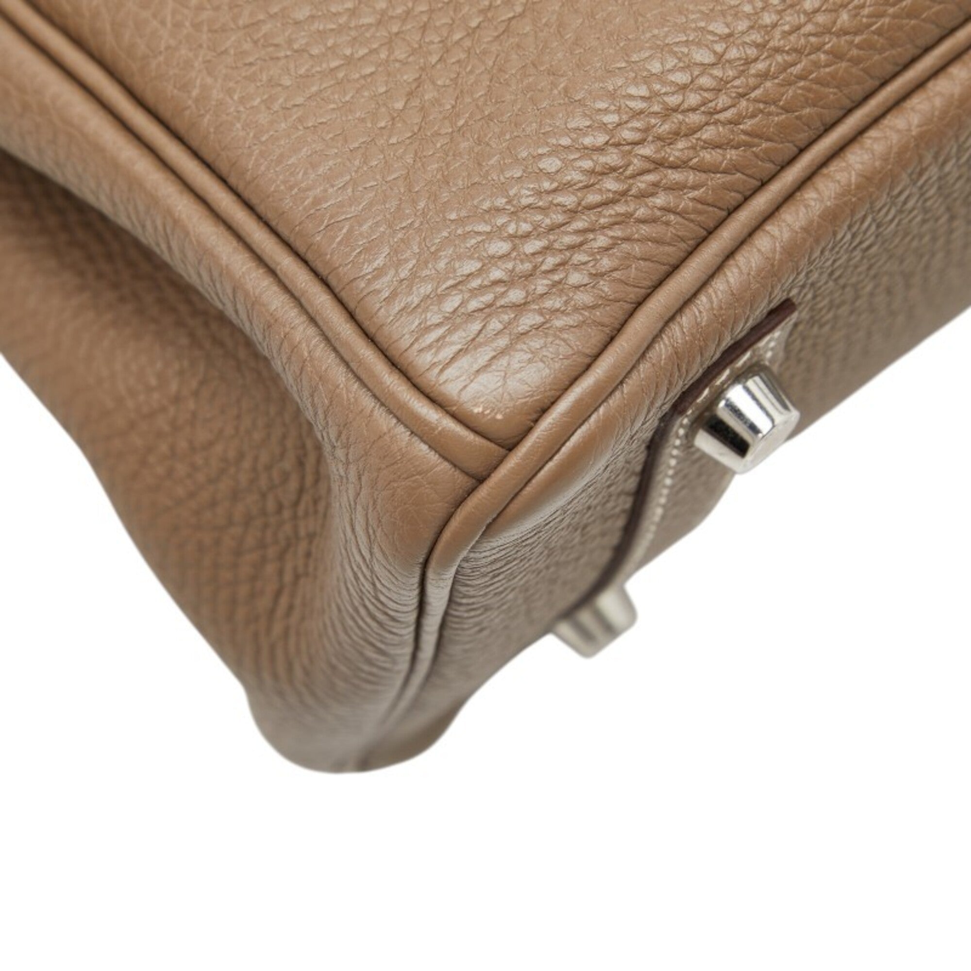 Hermes Etoupe Gray Togo Leather Handbag (Pre-Owned)
