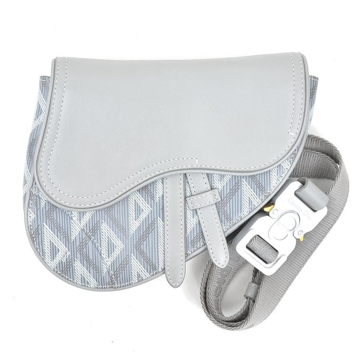 Christian Dior Gray Leather Sling Bag (Pre-Owned)