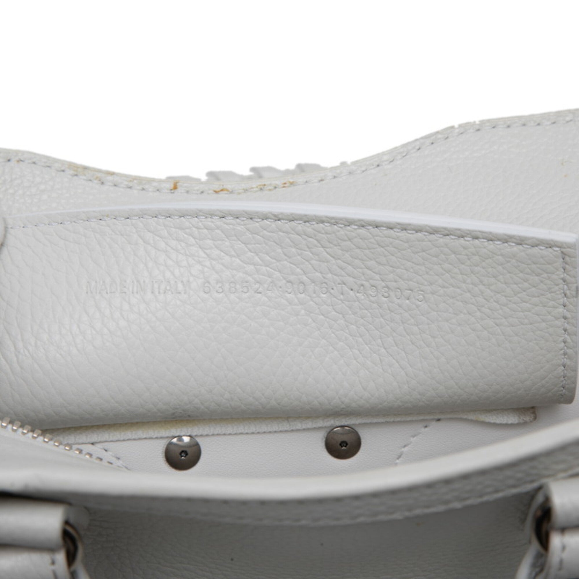 Balenciaga White Leather Handbag Shoulder Bag (Pre-Owned)