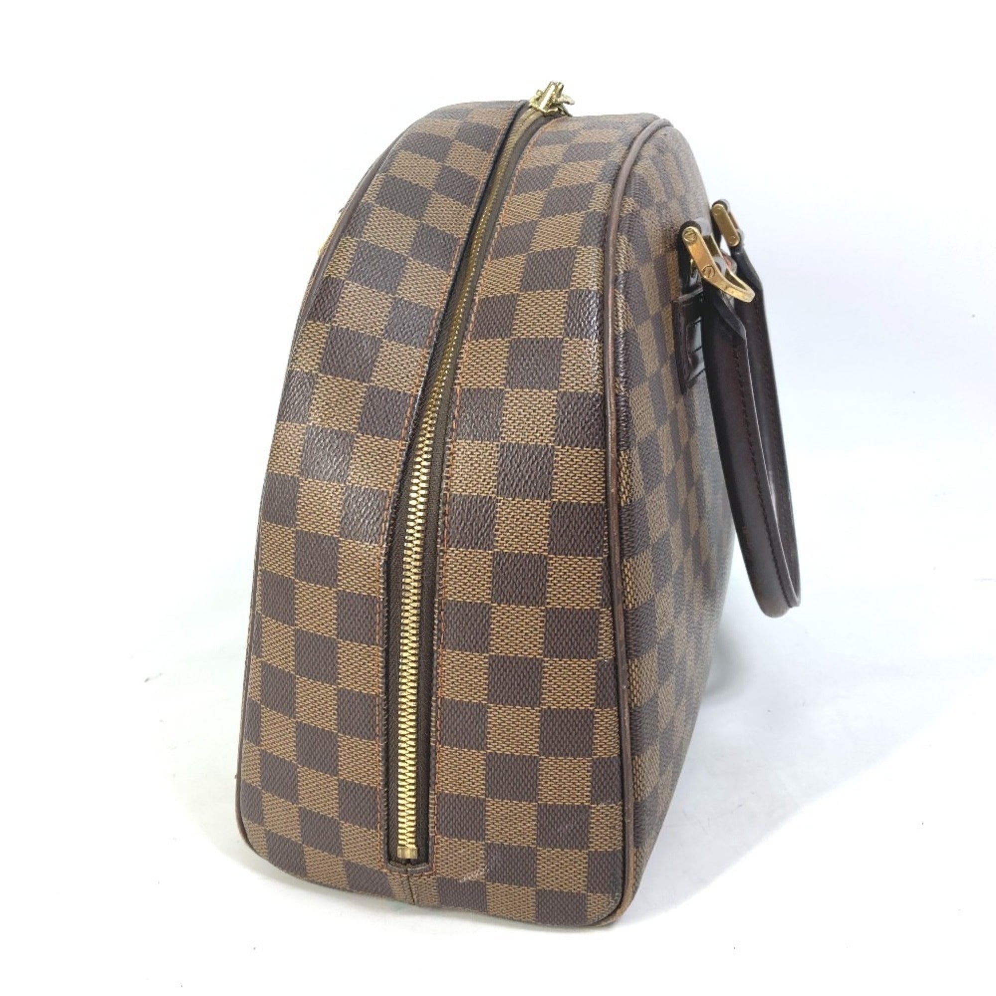 Louis Vuitton Damier Brown Ebene Damier Canvas Boston Bag Handbag Shoulder Bag (Pre-Owned)