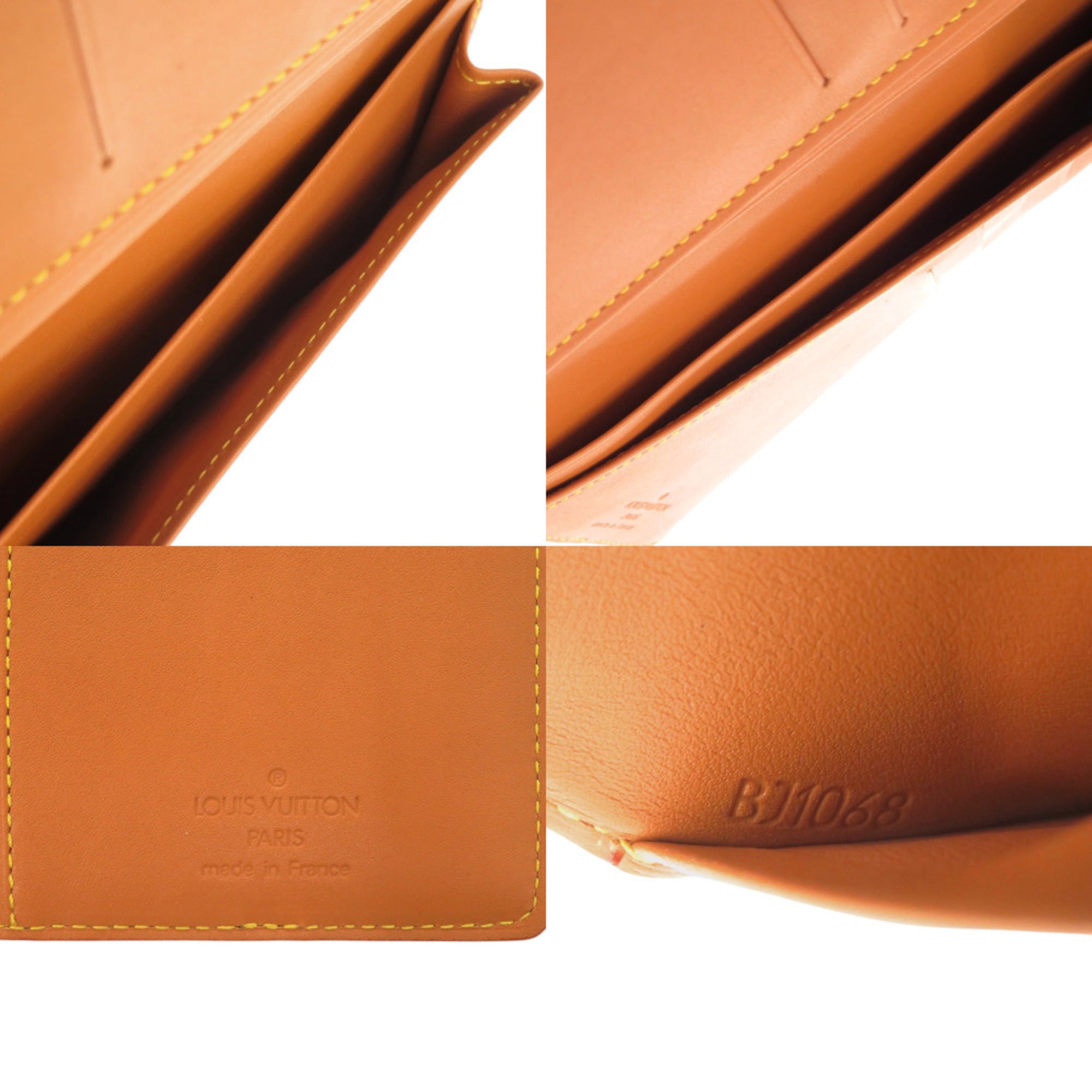 Louis Vuitton Caramel Leather Long Wallet (Bi-Fold) (Pre-Owned)