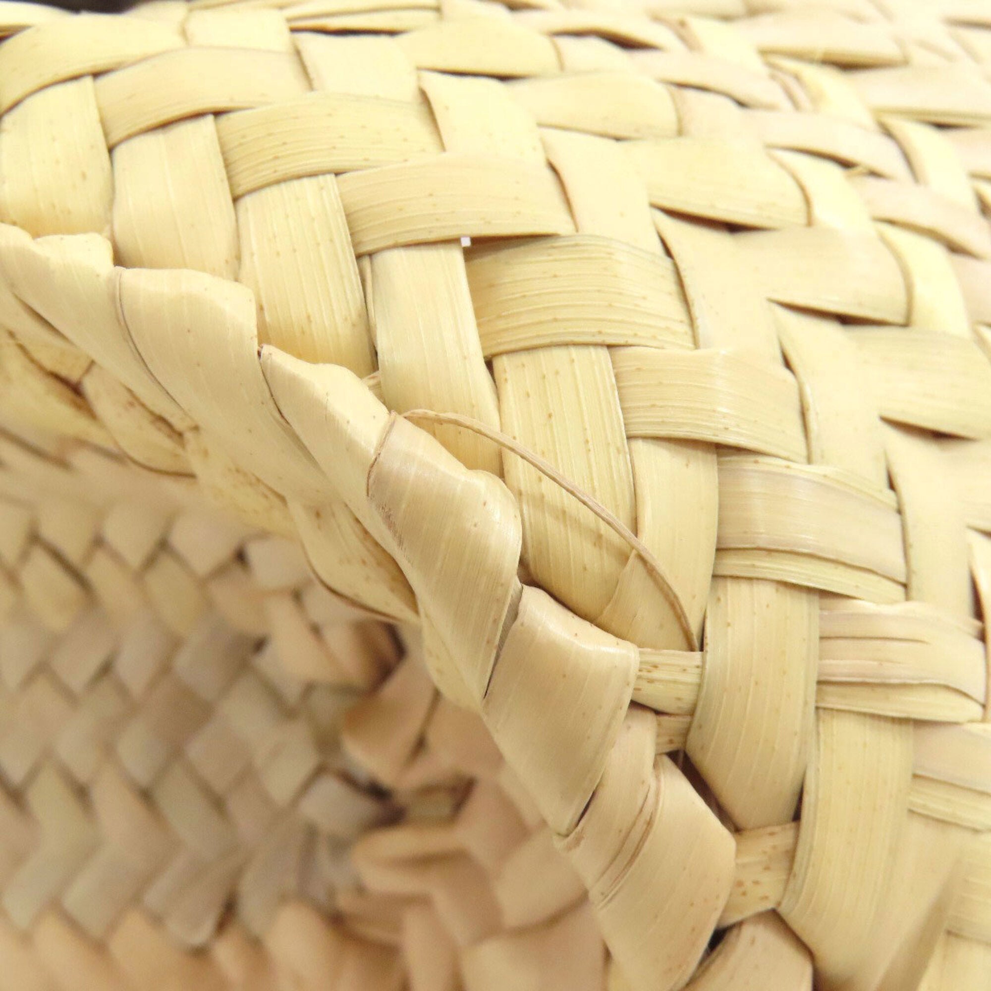 Loewe Beige Brown Raffia Basket Handbag (Pre-Owned)