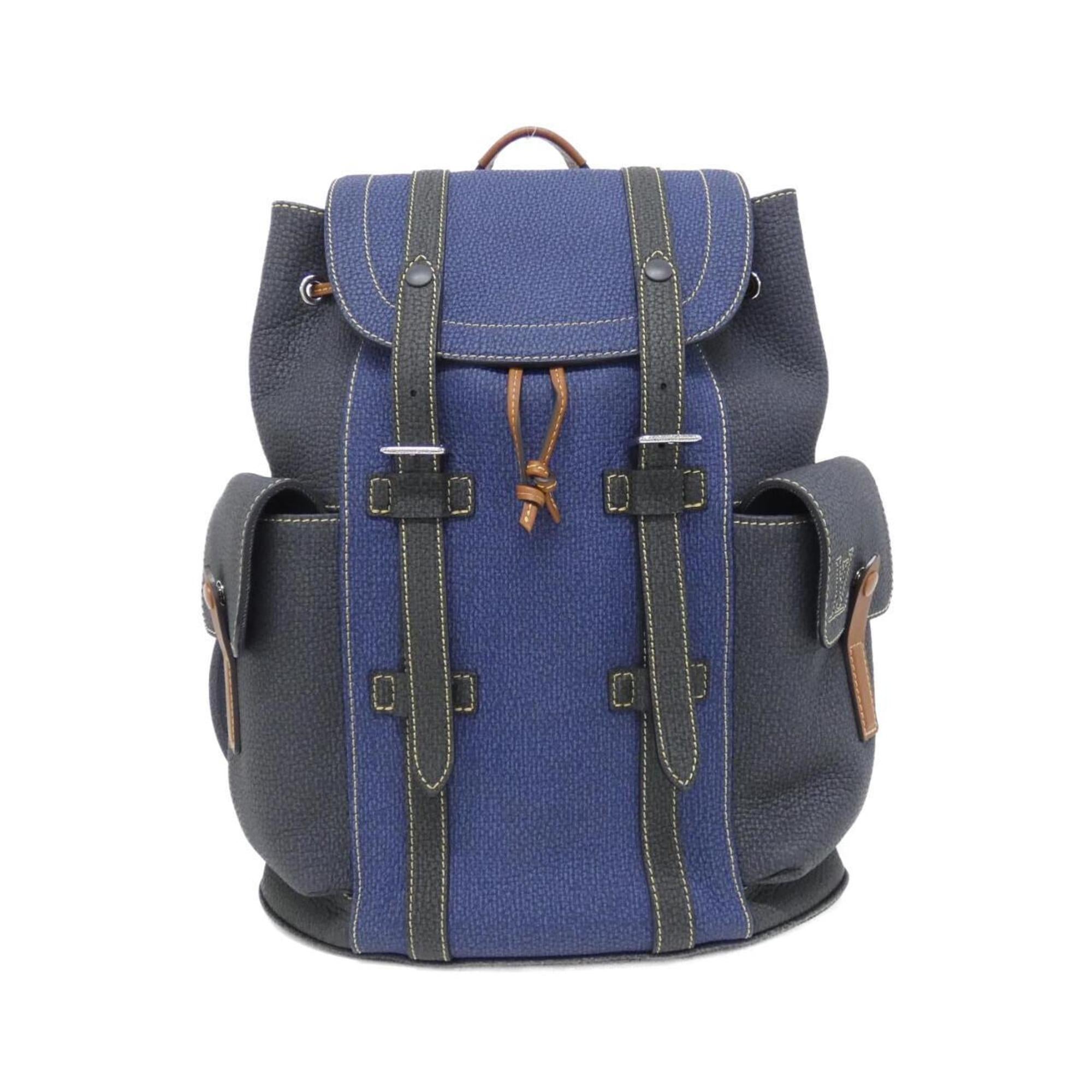 Louis Vuitton Blue Leather Backpack (Pre-Owned)