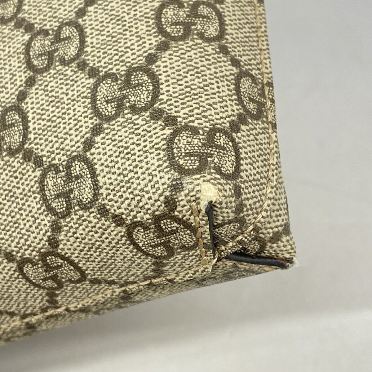 Gucci Beige Brown Pvc Shoulder Bag (Pre-Owned)