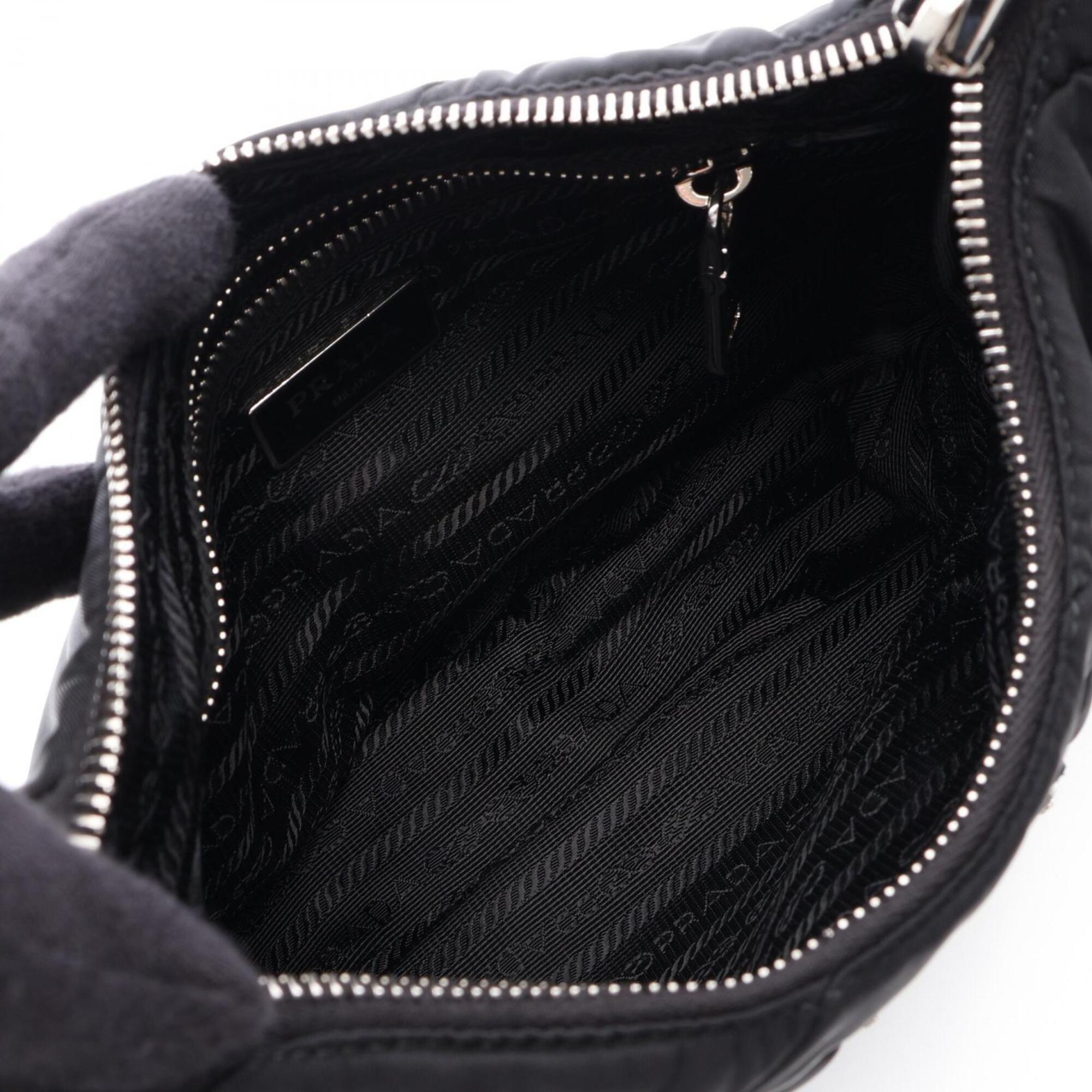 Prada Black Nylon Handbag Shoulder Bag (Pre-Owned)