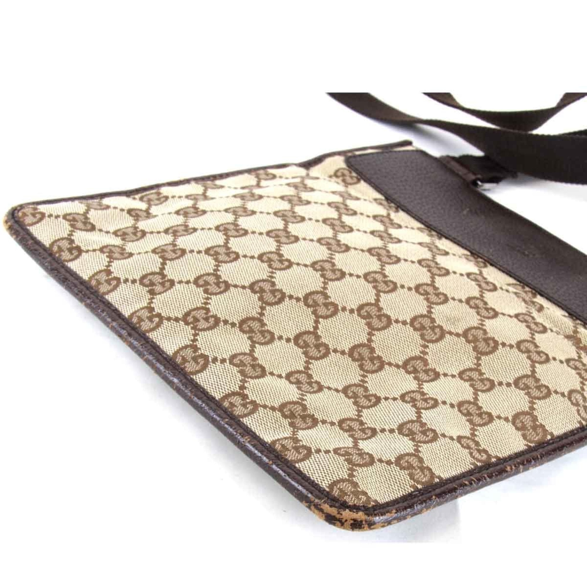 Gucci Gg Canvas Brown Gg Canvas Shoulder Bag (Pre-Owned)