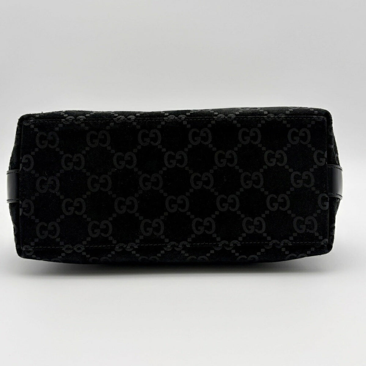 Gucci Black Suede Leather Shoulder Bag (Pre-Owned)