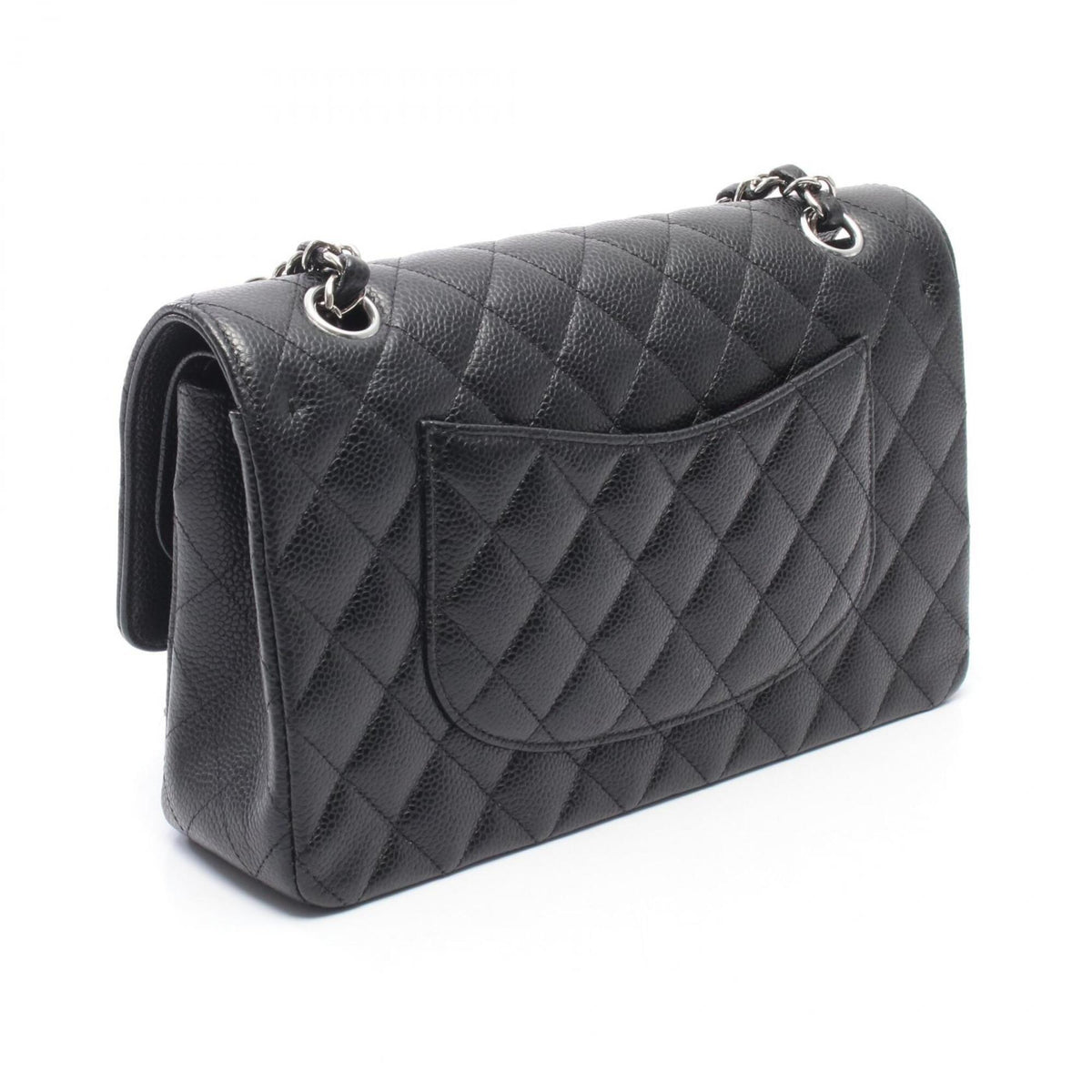 Chanel Black Grained Calfskin Handbag Shoulder Bag (Pre-Owned)