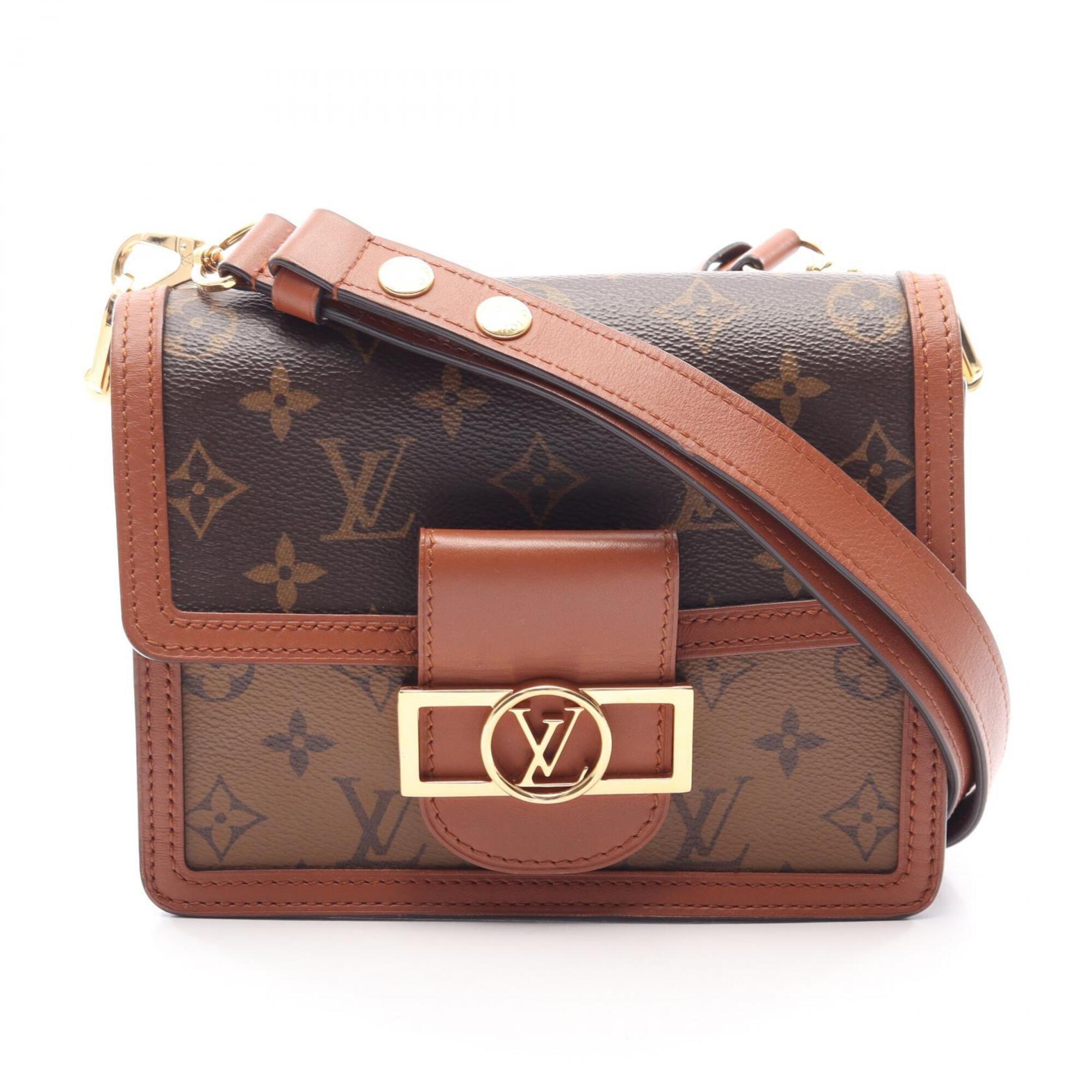 Louis Vuitton Beige Brown Coated Canvas Leather Handbag Shoulder Bag (Pre-Owned)
