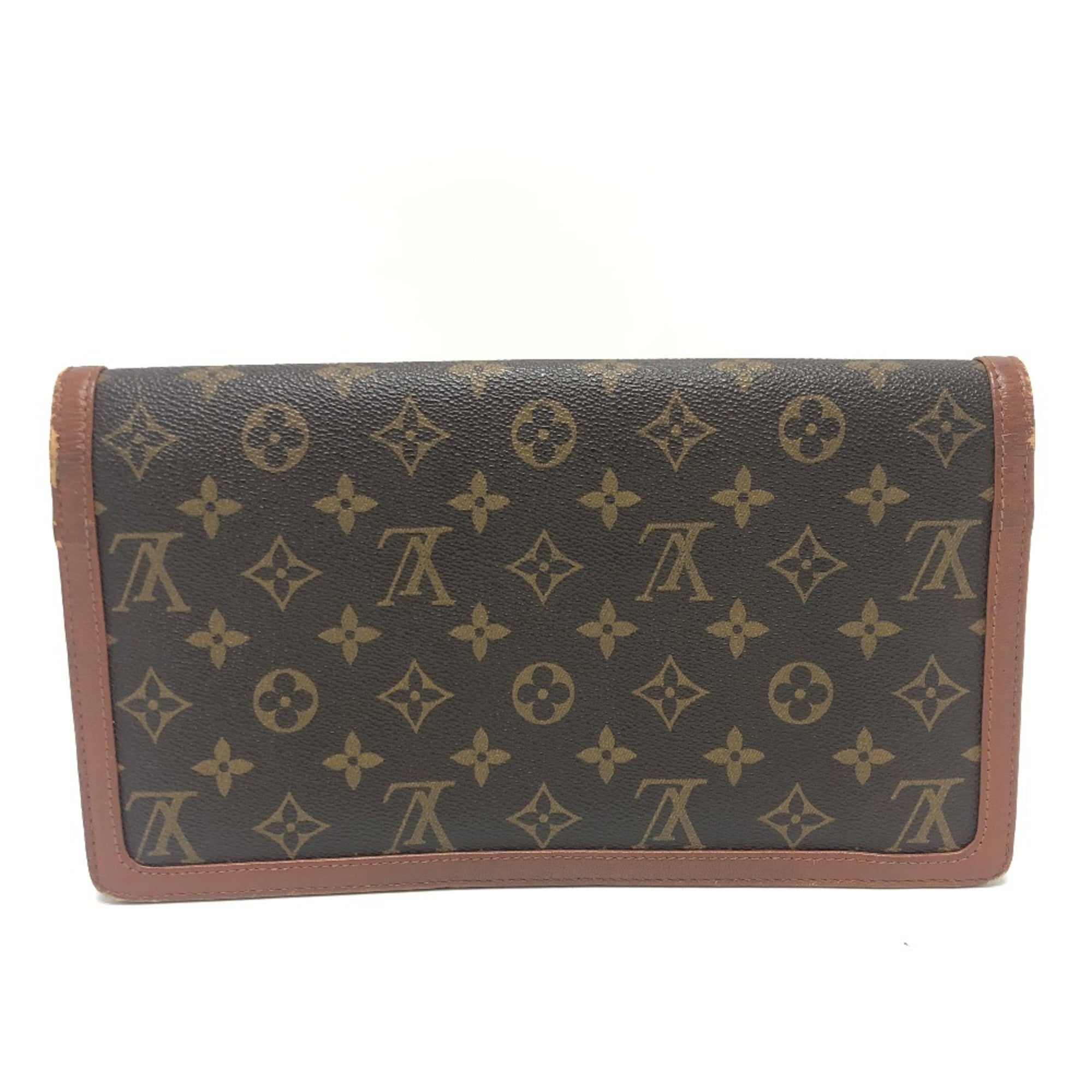 Louis Vuitton Brown Monogram Clutch Bag Pochette Pouch (Pre-Owned)