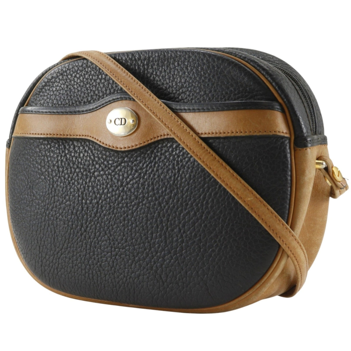Christian Dior Black Leather Shoulder Bag (Pre-Owned)