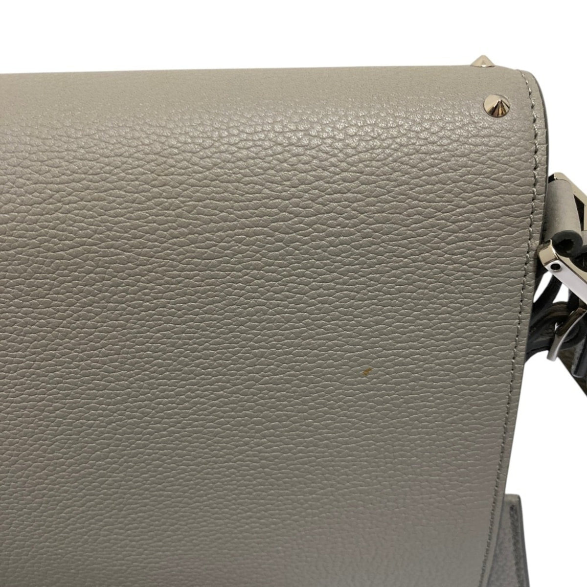Mcm Gray Leather Shoulder Bag (Pre-Owned)