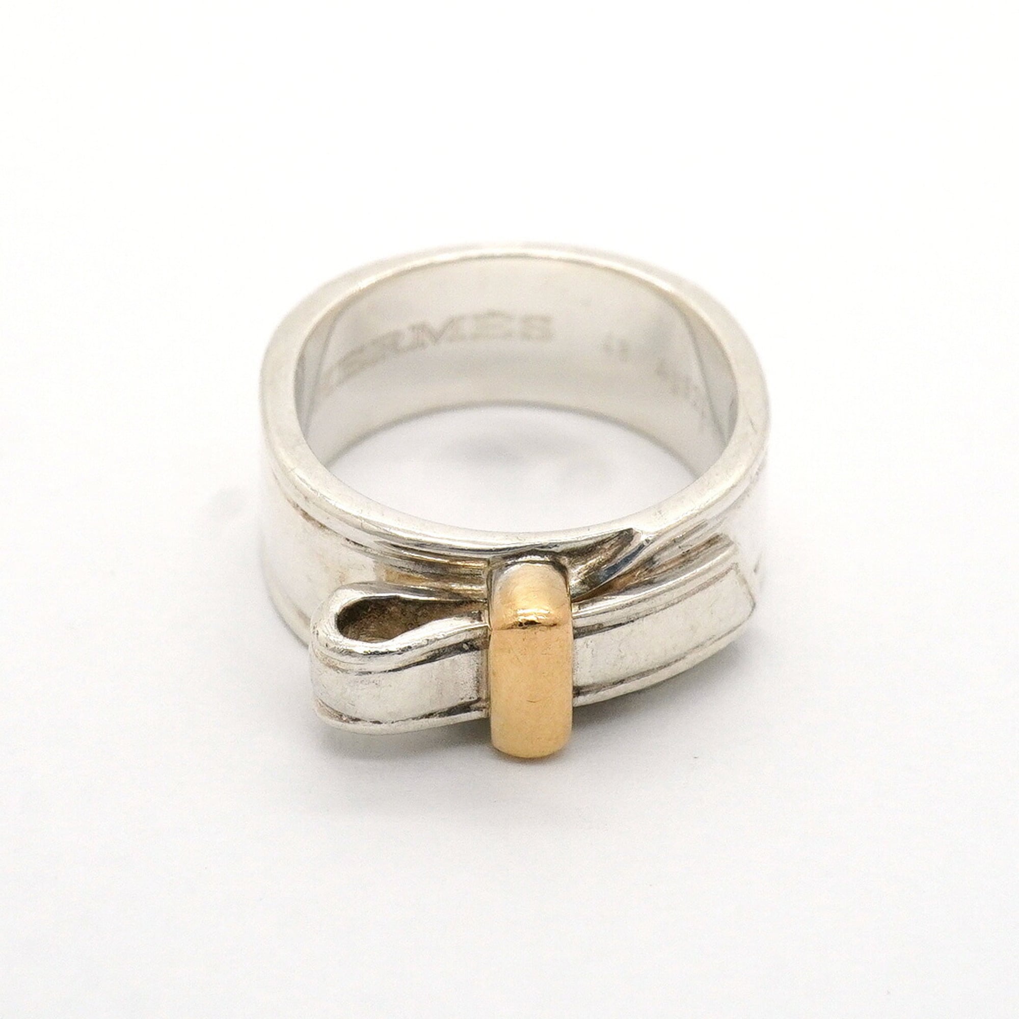 Hermes Yellow Gold (18K) Silver 925 Band Ring (Pre-Owned)