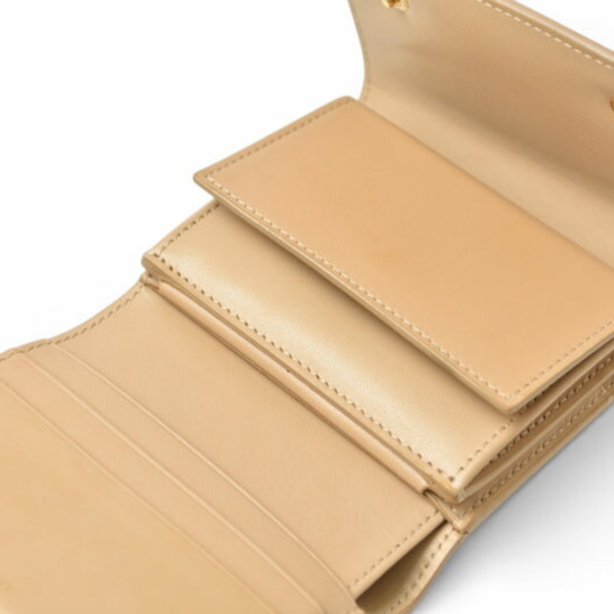 Celine Beige Leather Wallet (Tri-Fold) (Pre-Owned)