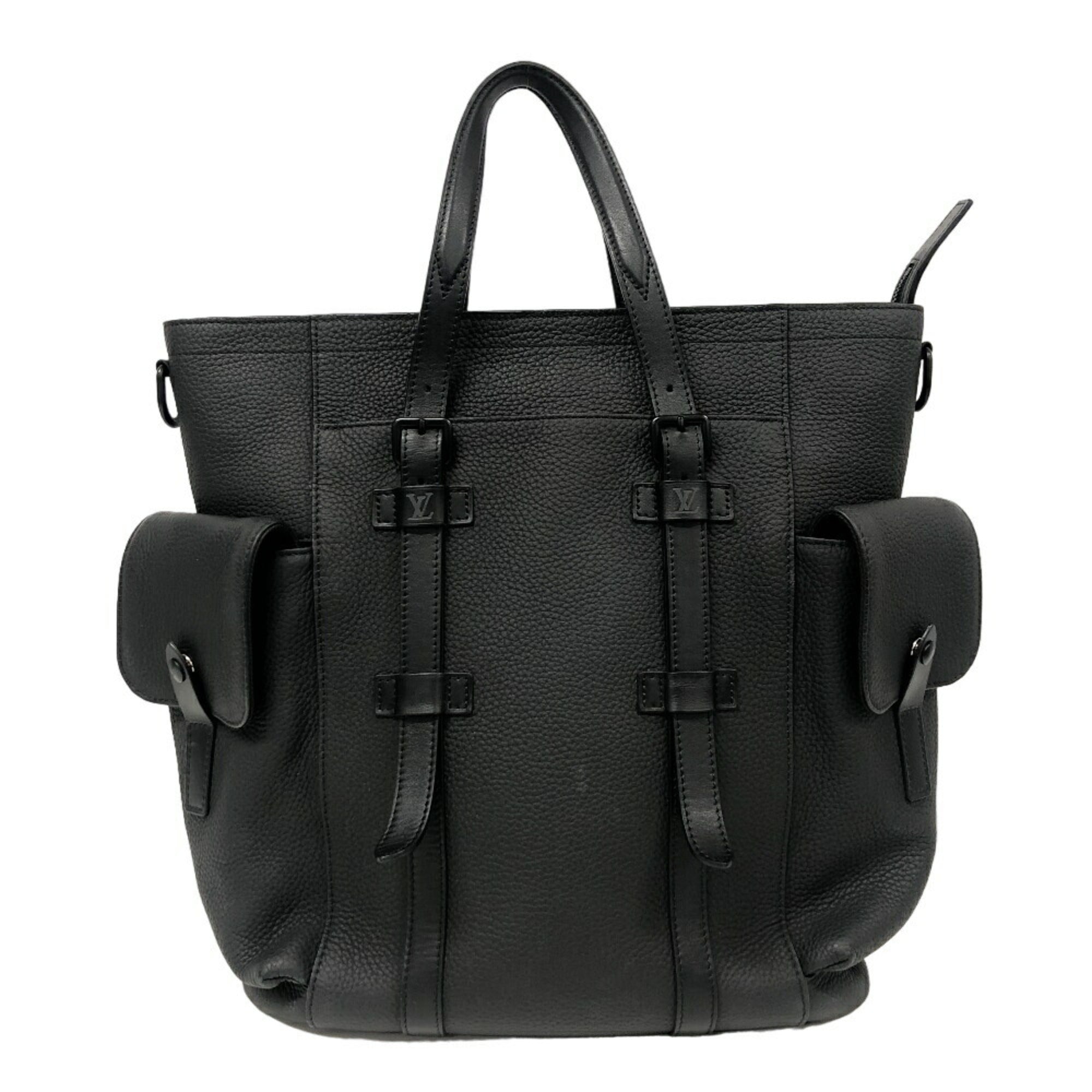 Louis Vuitton Taurillon Black Leather Tote Bag (Pre-Owned)